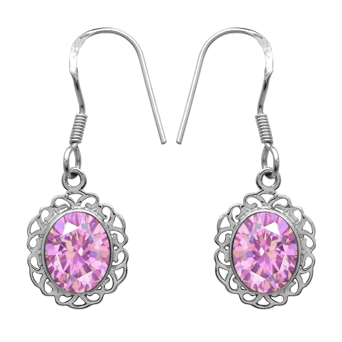 Orecchini in argento sterling 925 con pietre preziose multiple