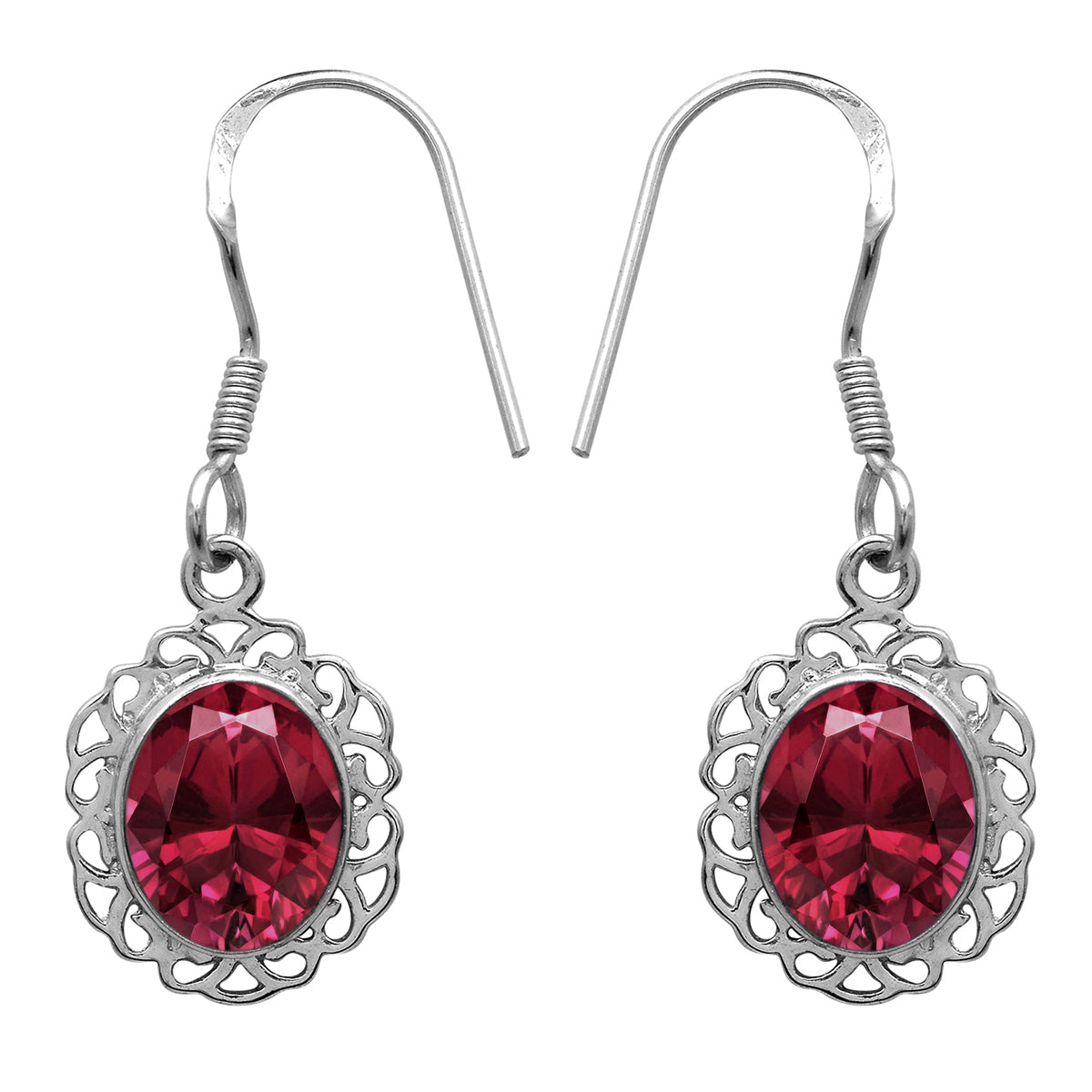 Orecchini in argento sterling 925 con pietre preziose multiple