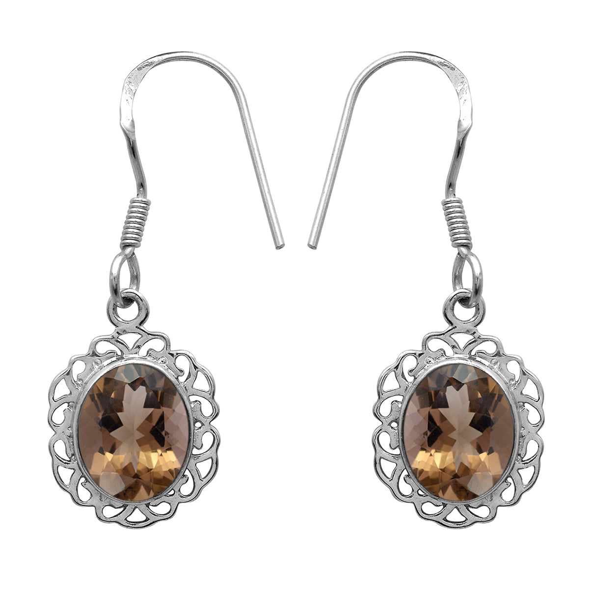 Orecchini in argento sterling 925 con pietre preziose multiple