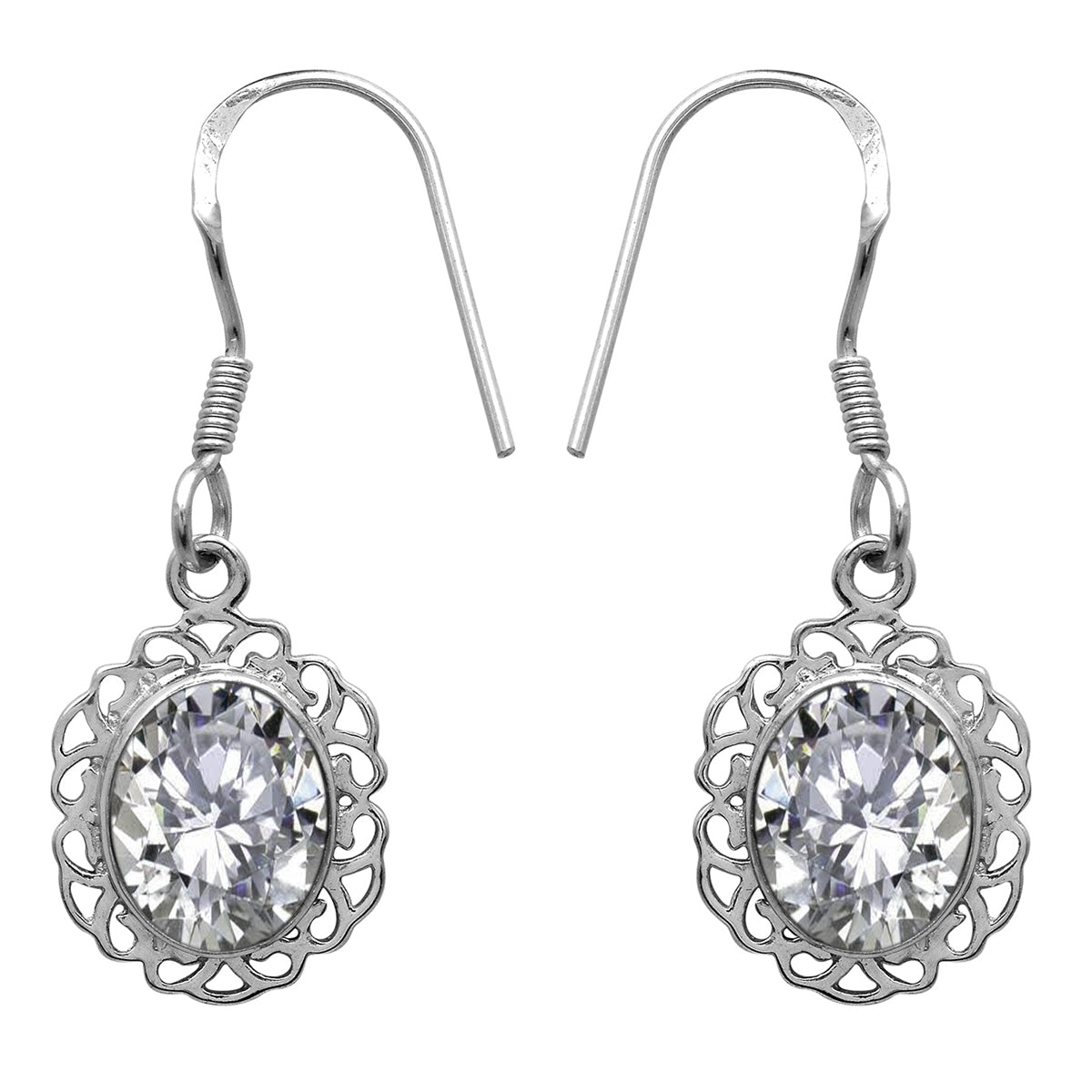 Orecchini in argento sterling 925 con pietre preziose multiple