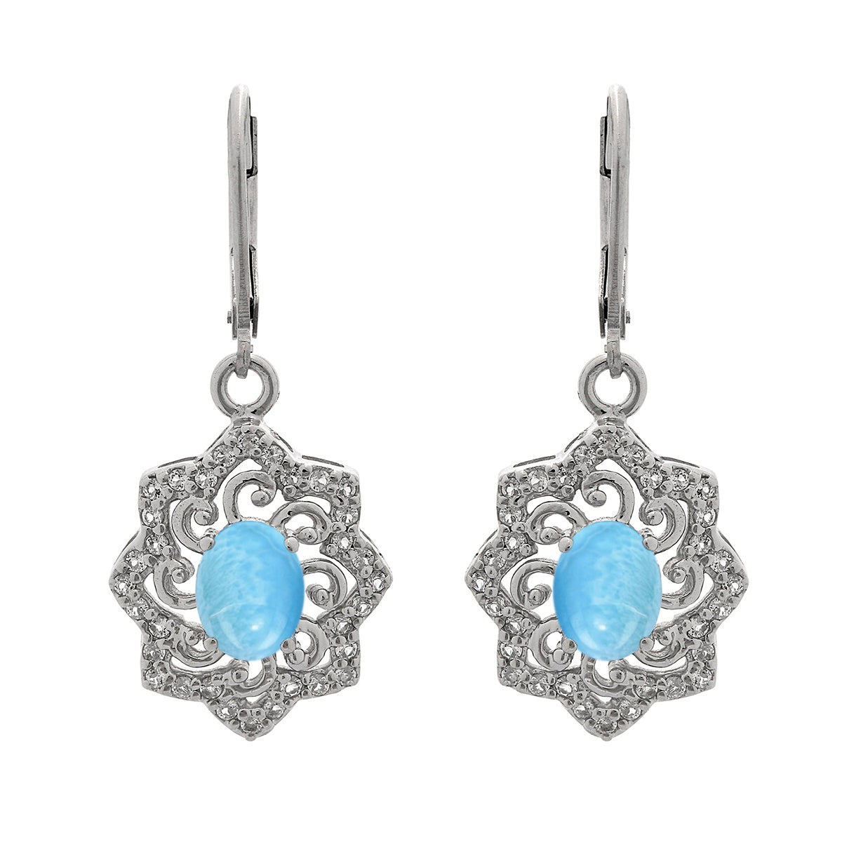 925 Sterling Silver Multi Gemstone Filigree Earring