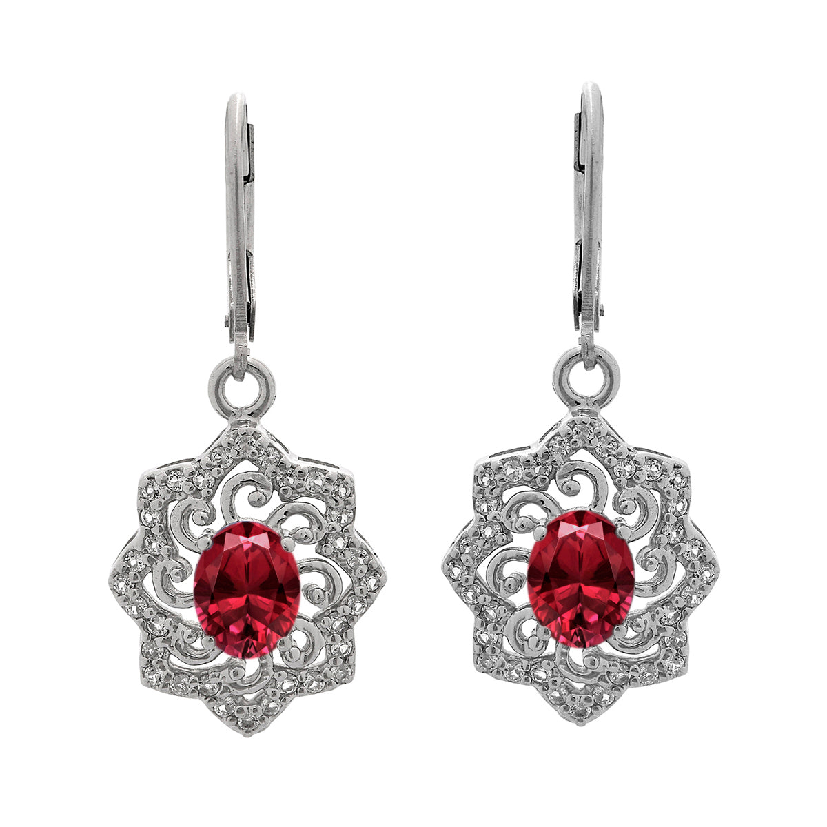925 Sterling Silver Multi Gemstone Filigree Earring