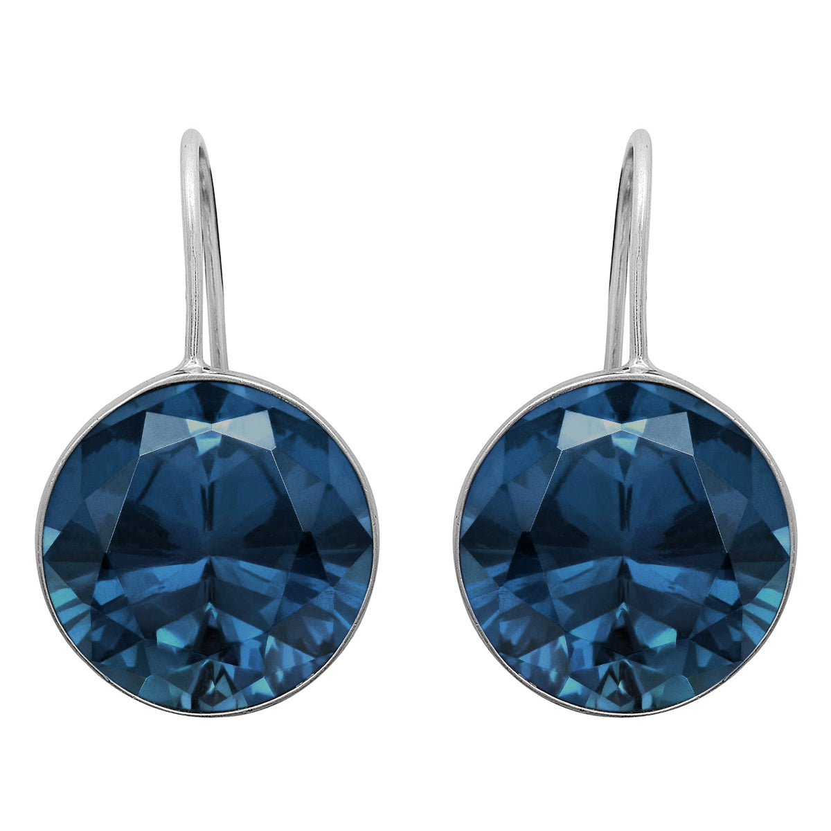 Multi Stone Minimalist Drop Earrings - Sterling Silver
