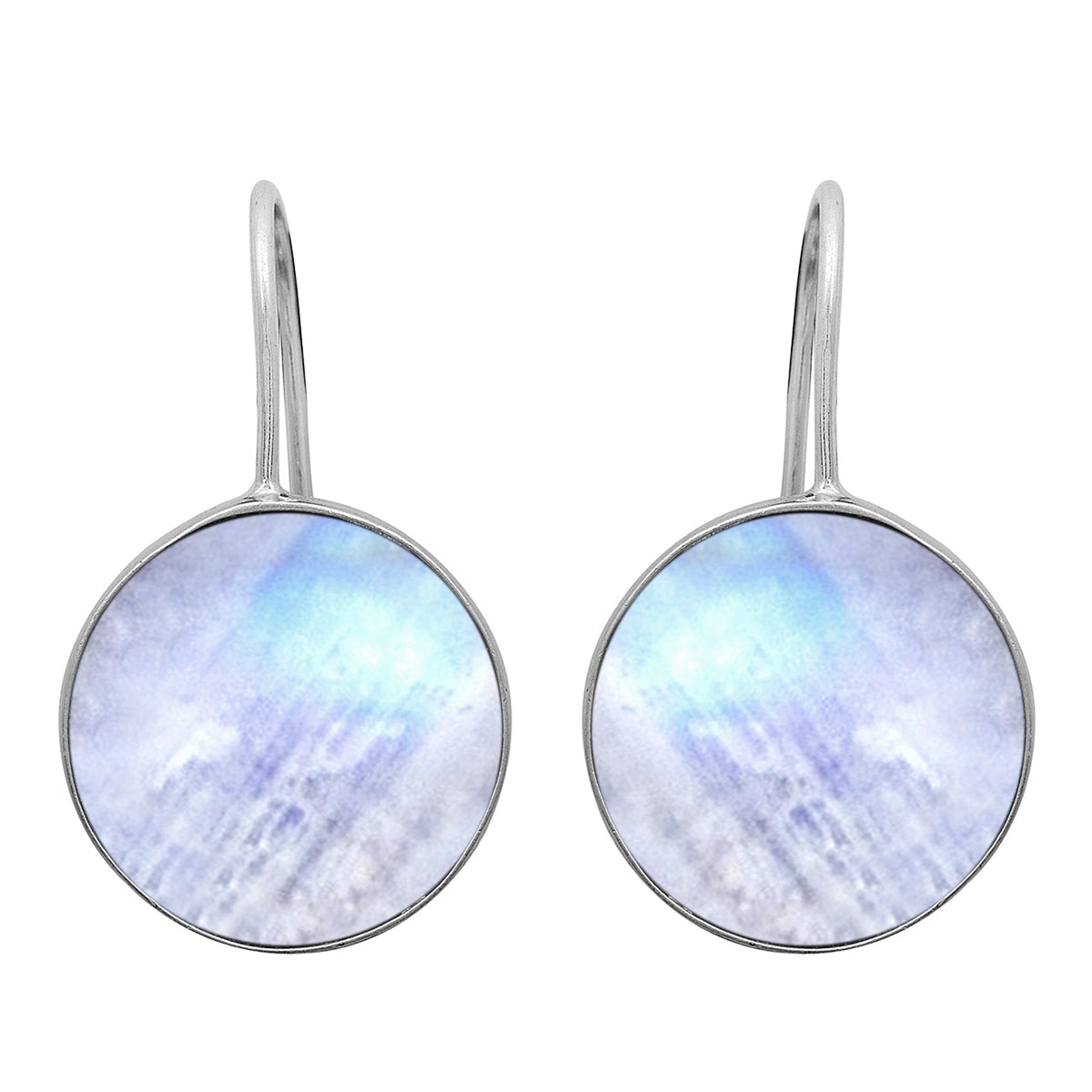 Multi Stone Minimalist Drop Earrings - Sterling Silver