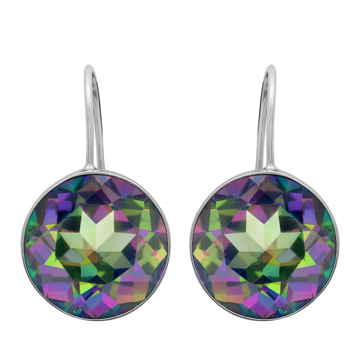 Multi Stone Minimalist Drop Earrings - Sterling Silver