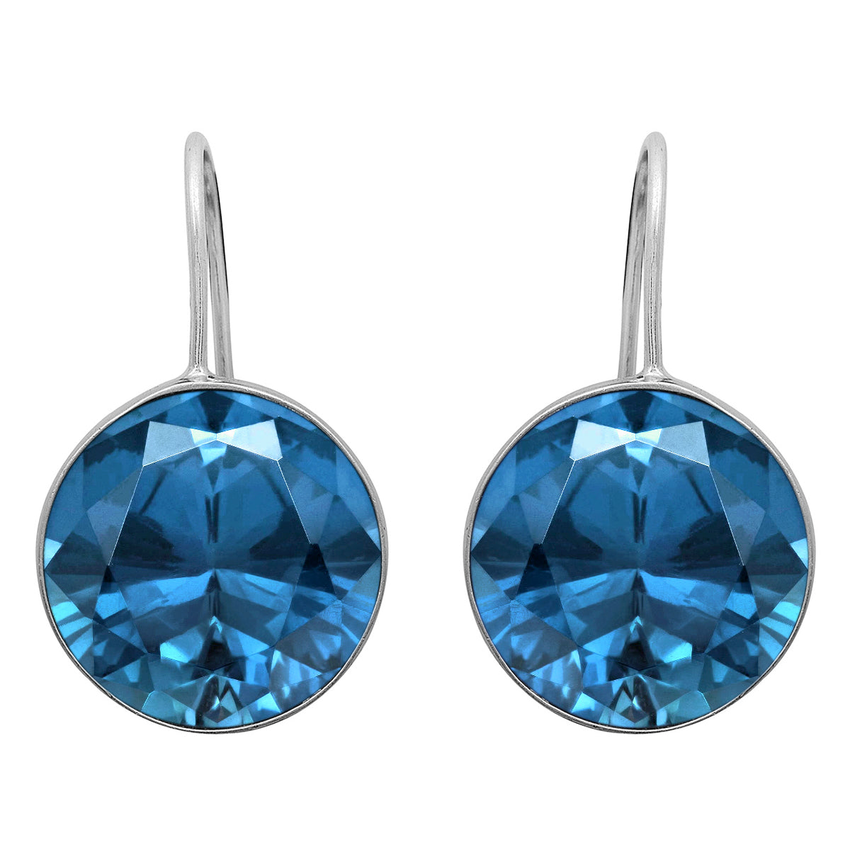 Multi Stone Minimalist Drop Earrings - Sterling Silver