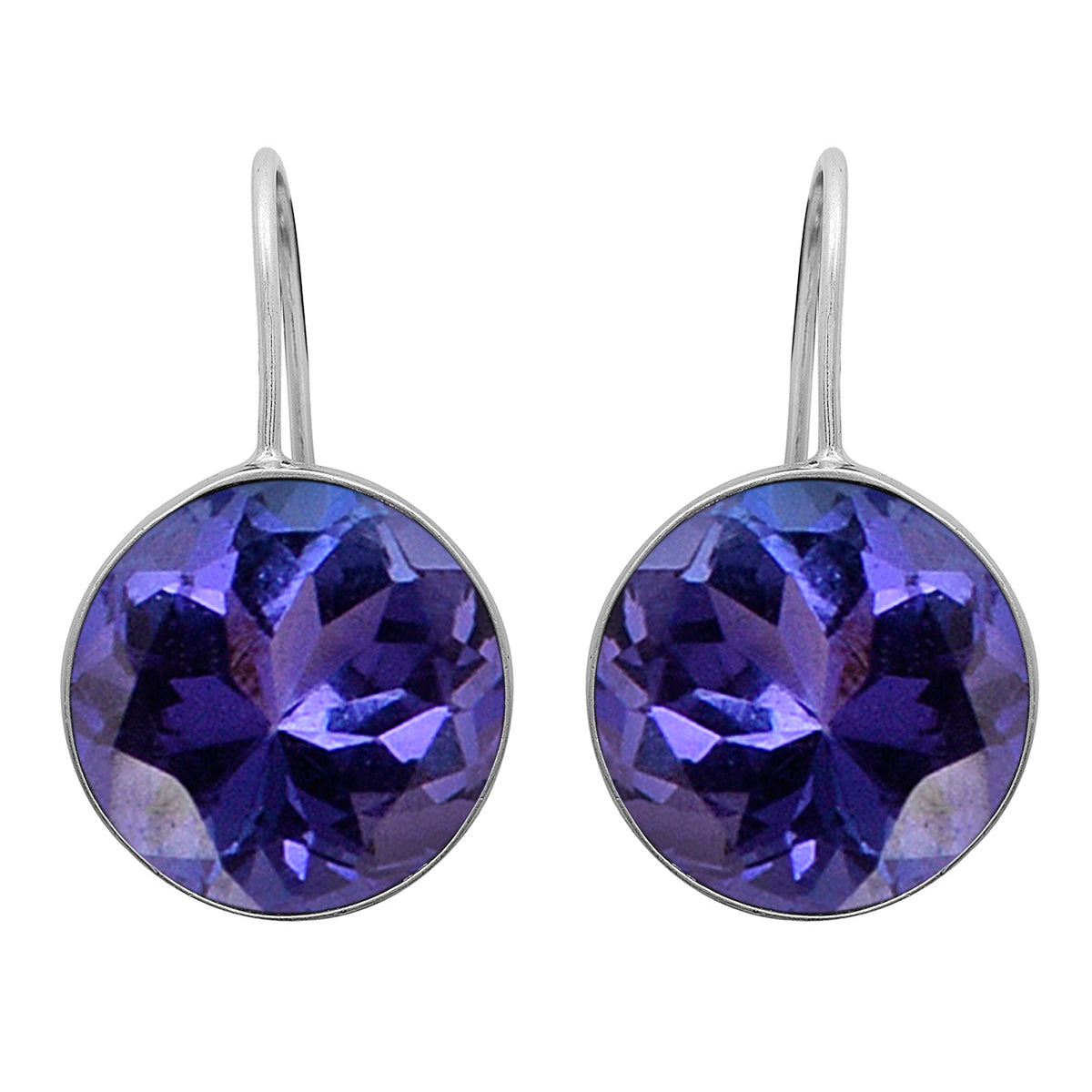 Multi Stone Minimalist Drop Earrings - Sterling Silver