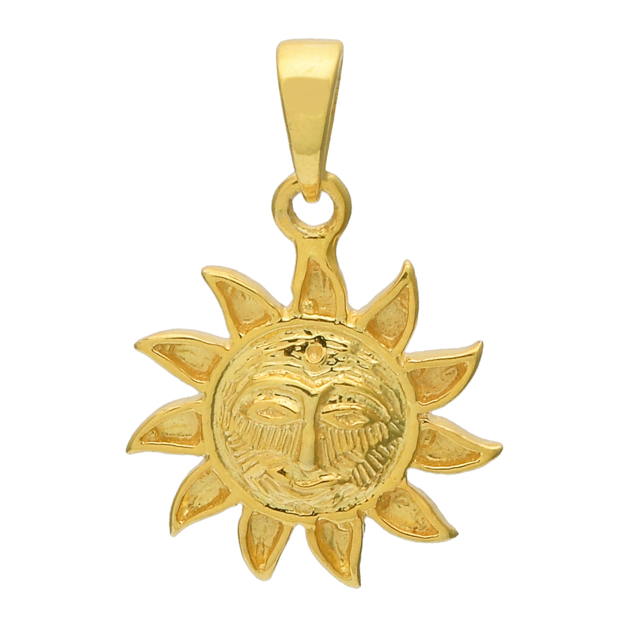 Collana con sole fatta a mano in argento sterling 925, ciondolo tradizionale religioso a forma di sole.
