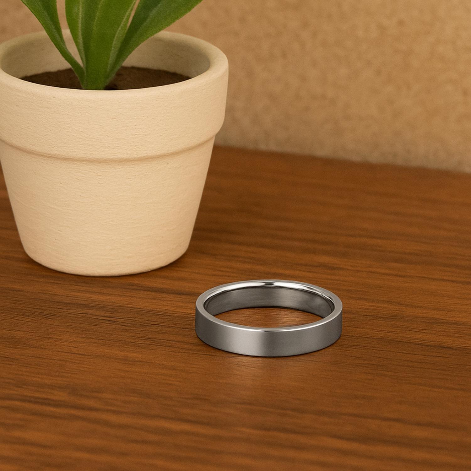 Anello in argento sterling 925 con fascia impilabile da 5 mm