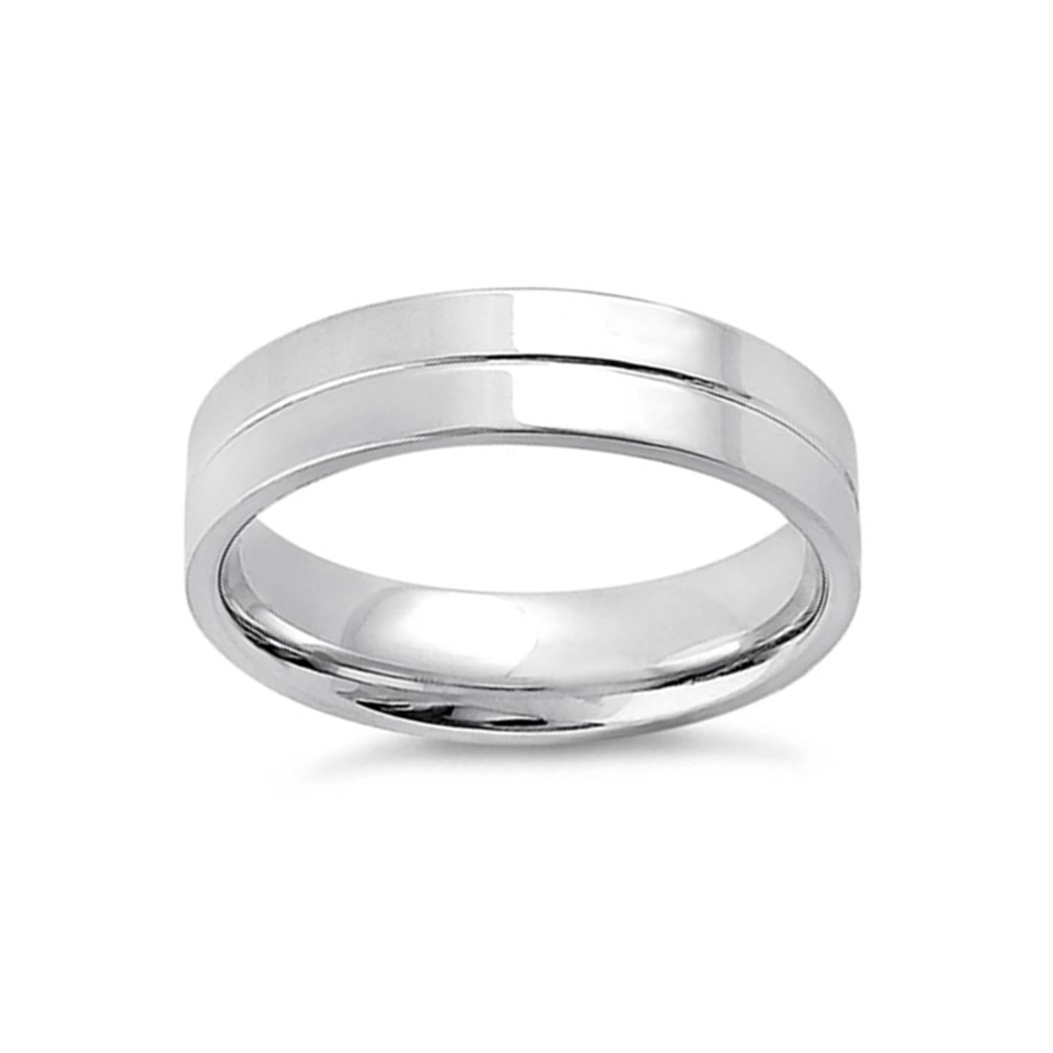 Anello in argento sterling 925 con fascia impilabile doppia da 2 mm