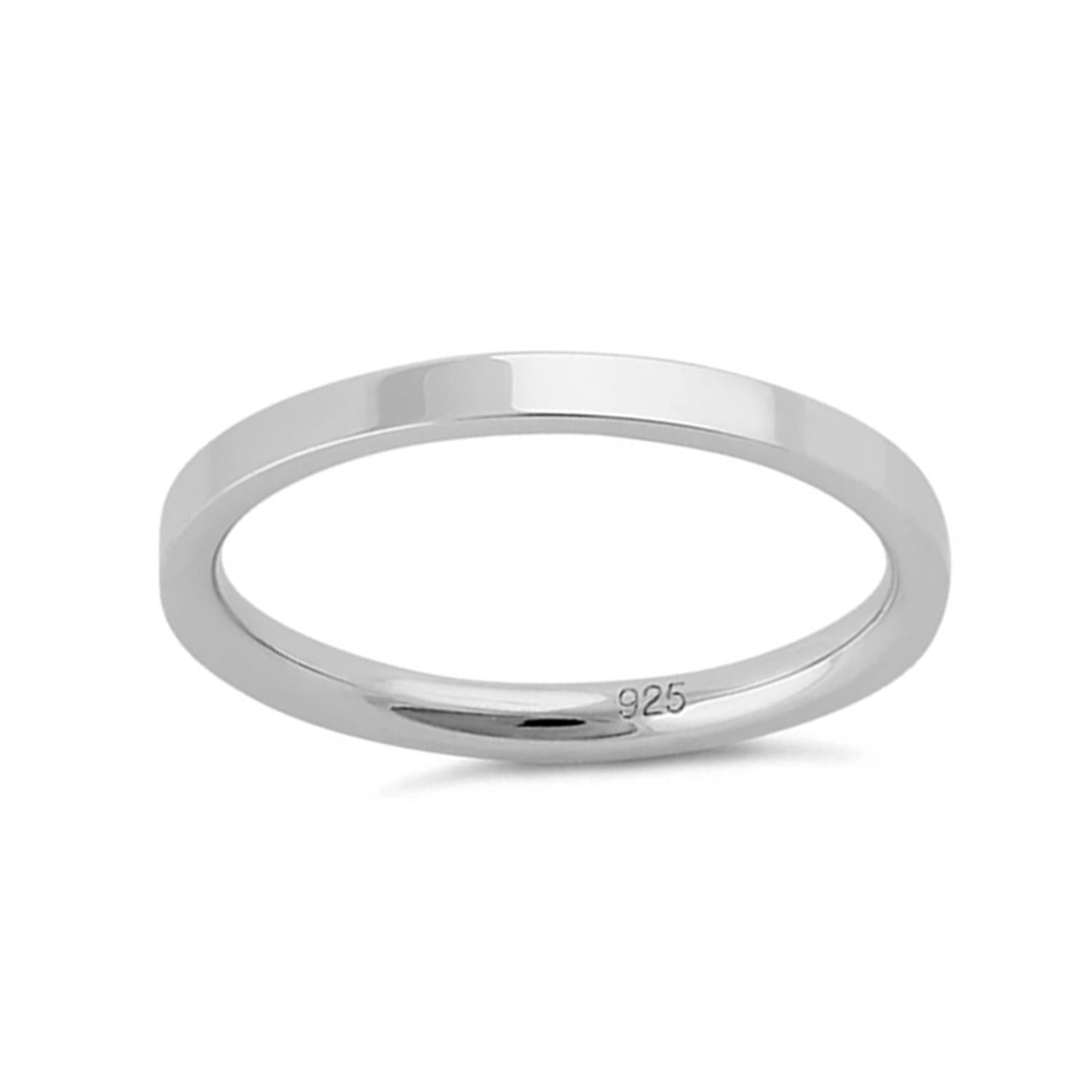 2 MM Stackable Band 925 Sterling Silver Ring