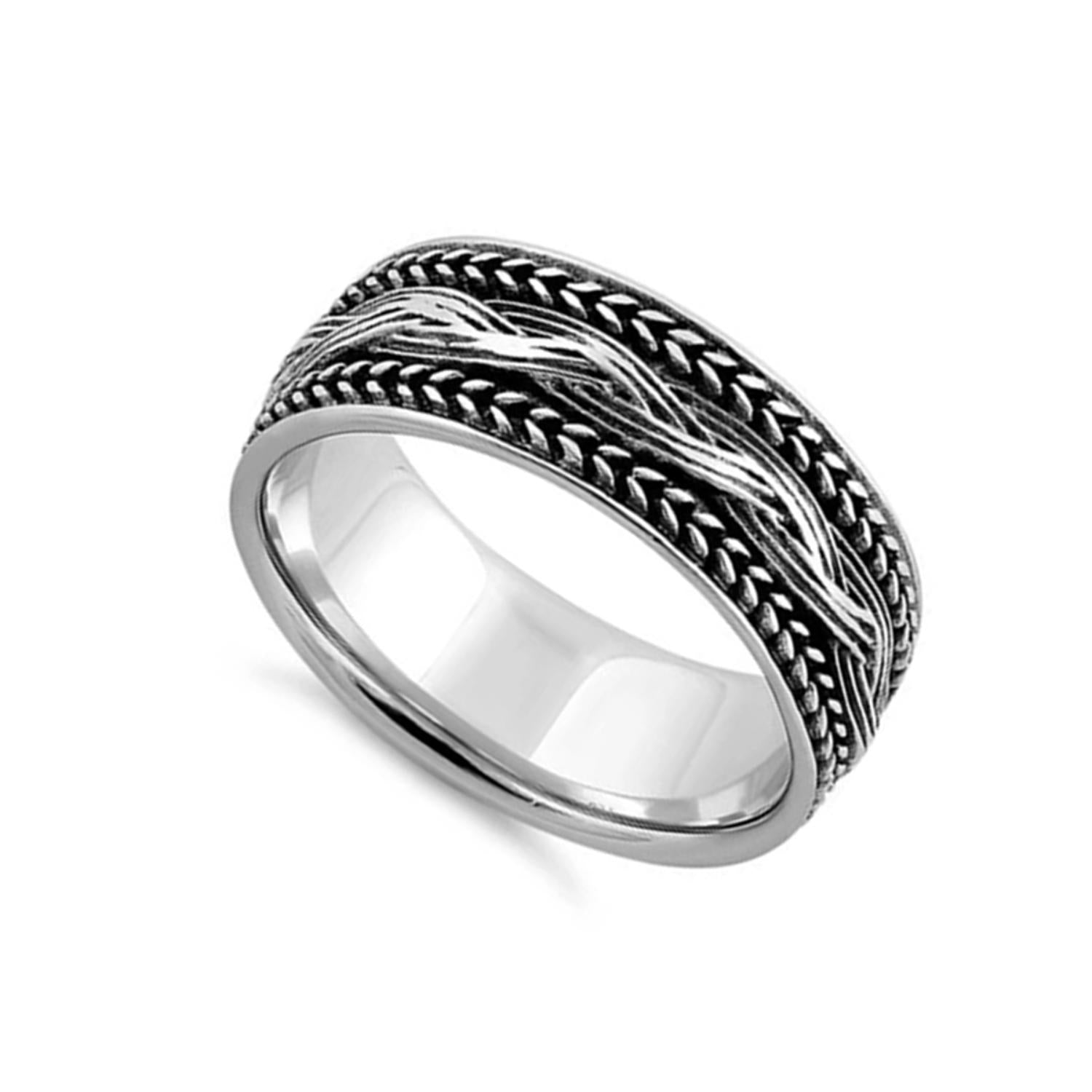 Anello vintage impilabile in argento sterling 925