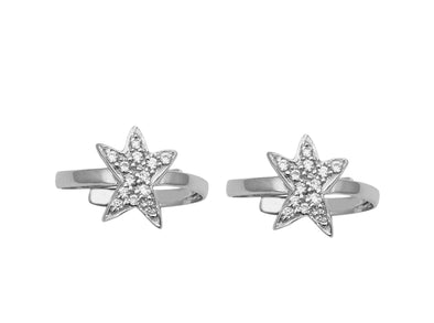925 Sterling Silver Toe Ring For Women Unique Star Shape Toe Ring Gross Weight 2.90