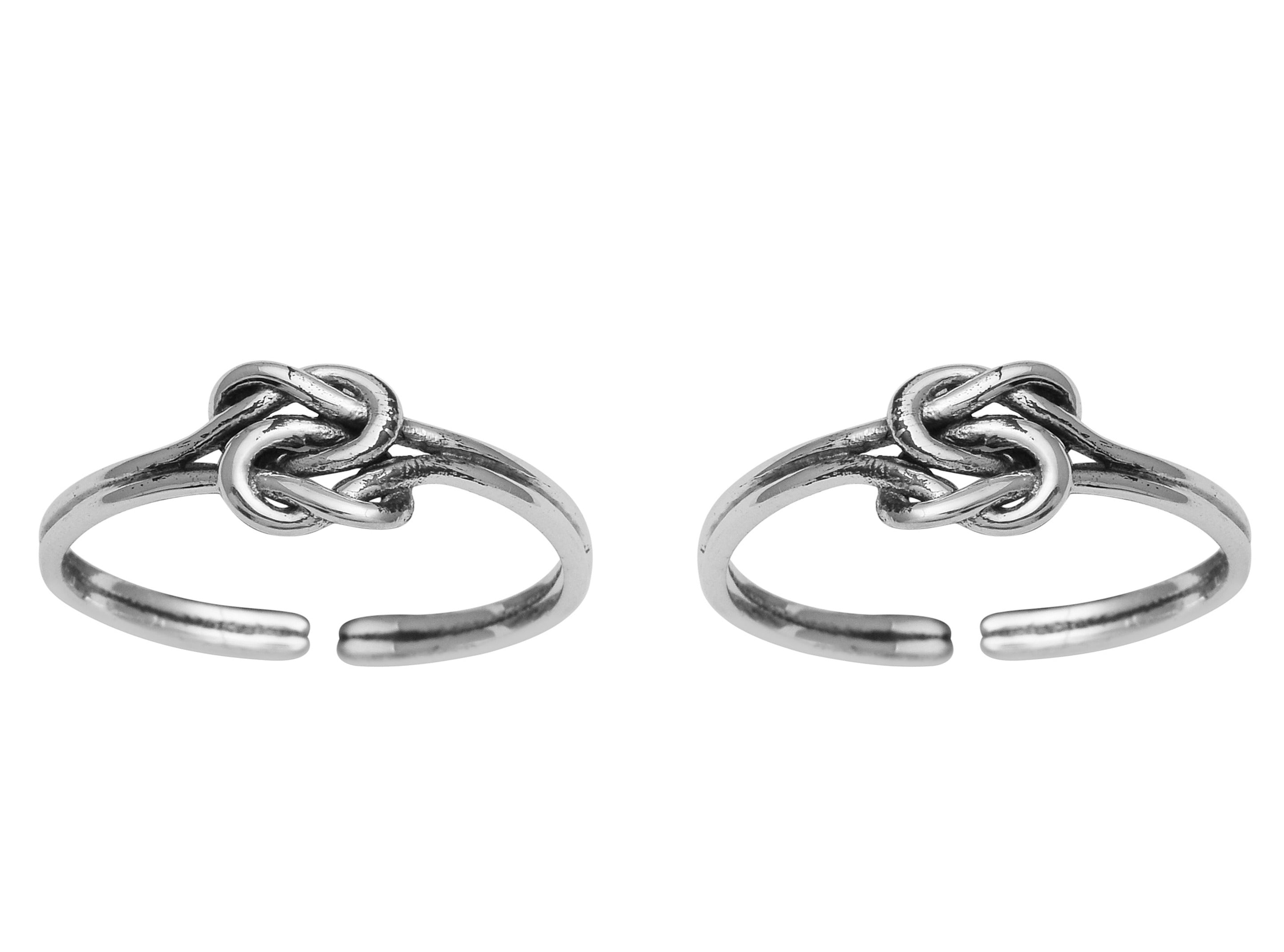 Love Knot Toe Ring - Sterling Silver