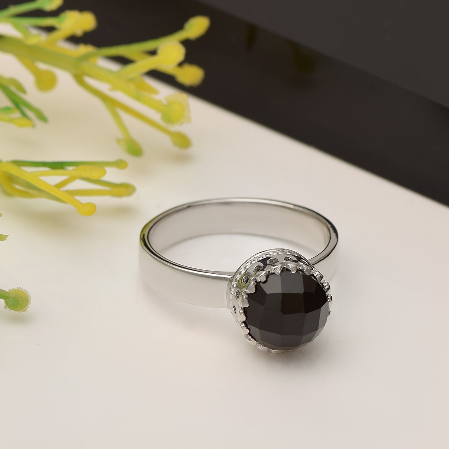 Black Spinel Ring