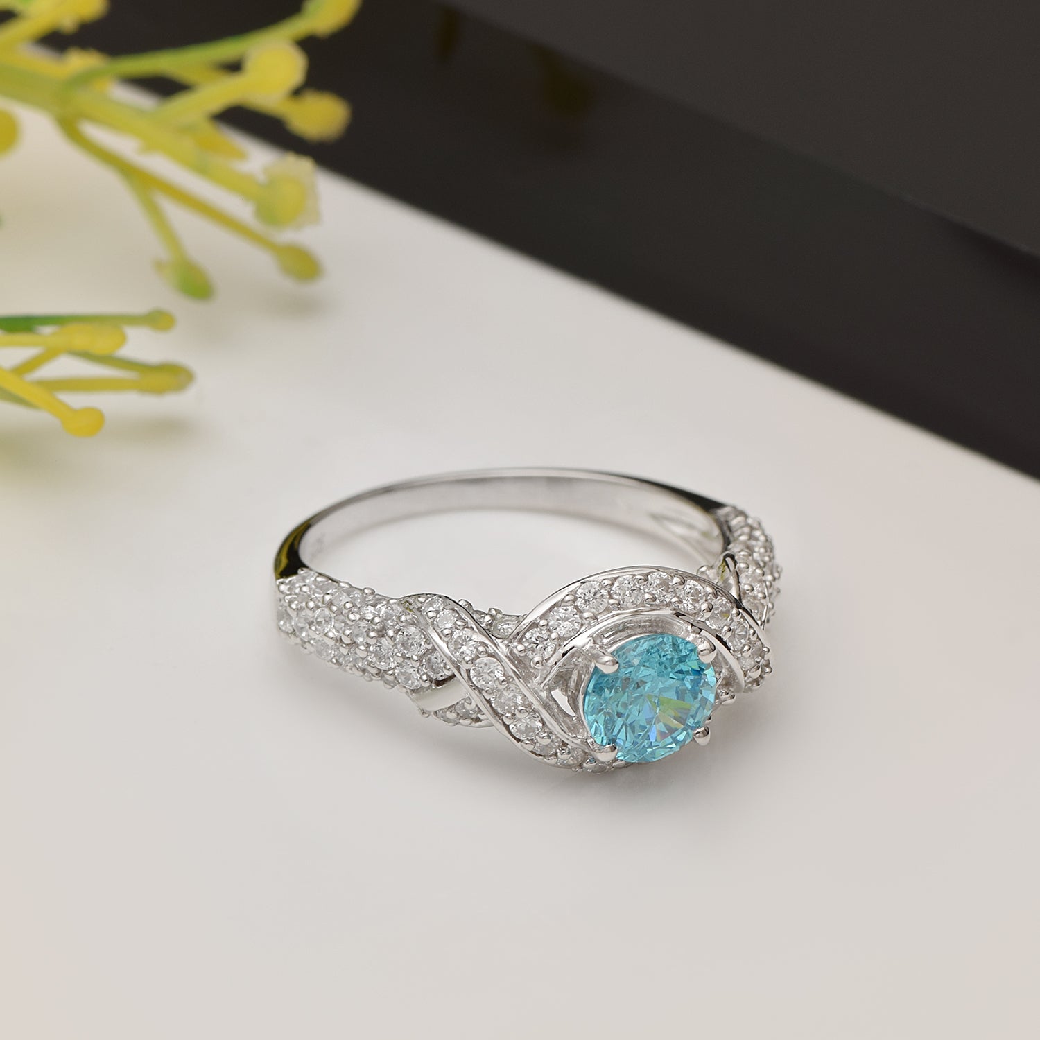 Swiss Blue Topaz Ring