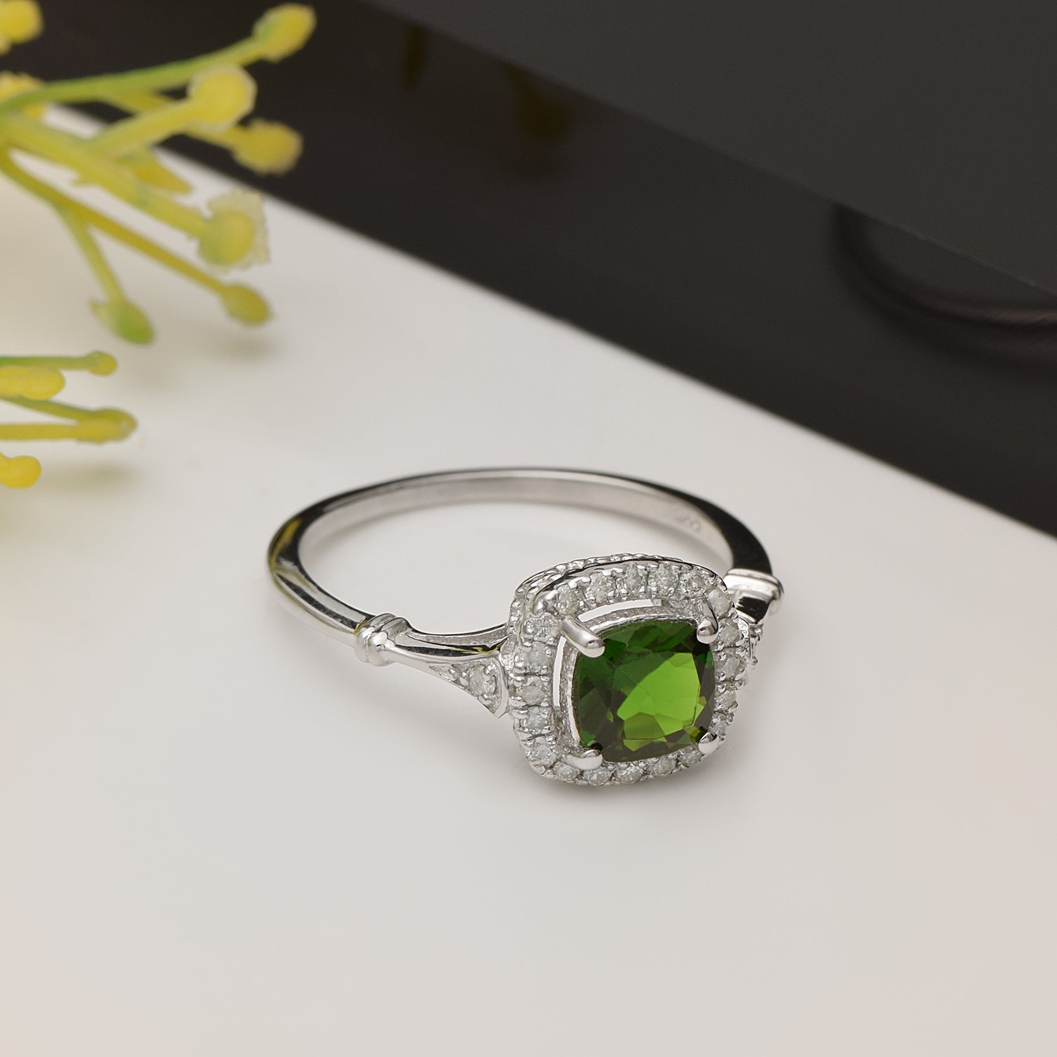 Green Cz Ring
