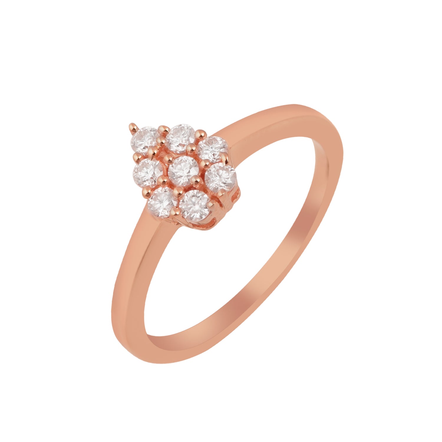 Moissanite Delicate Floral Ring – Sterling Silver