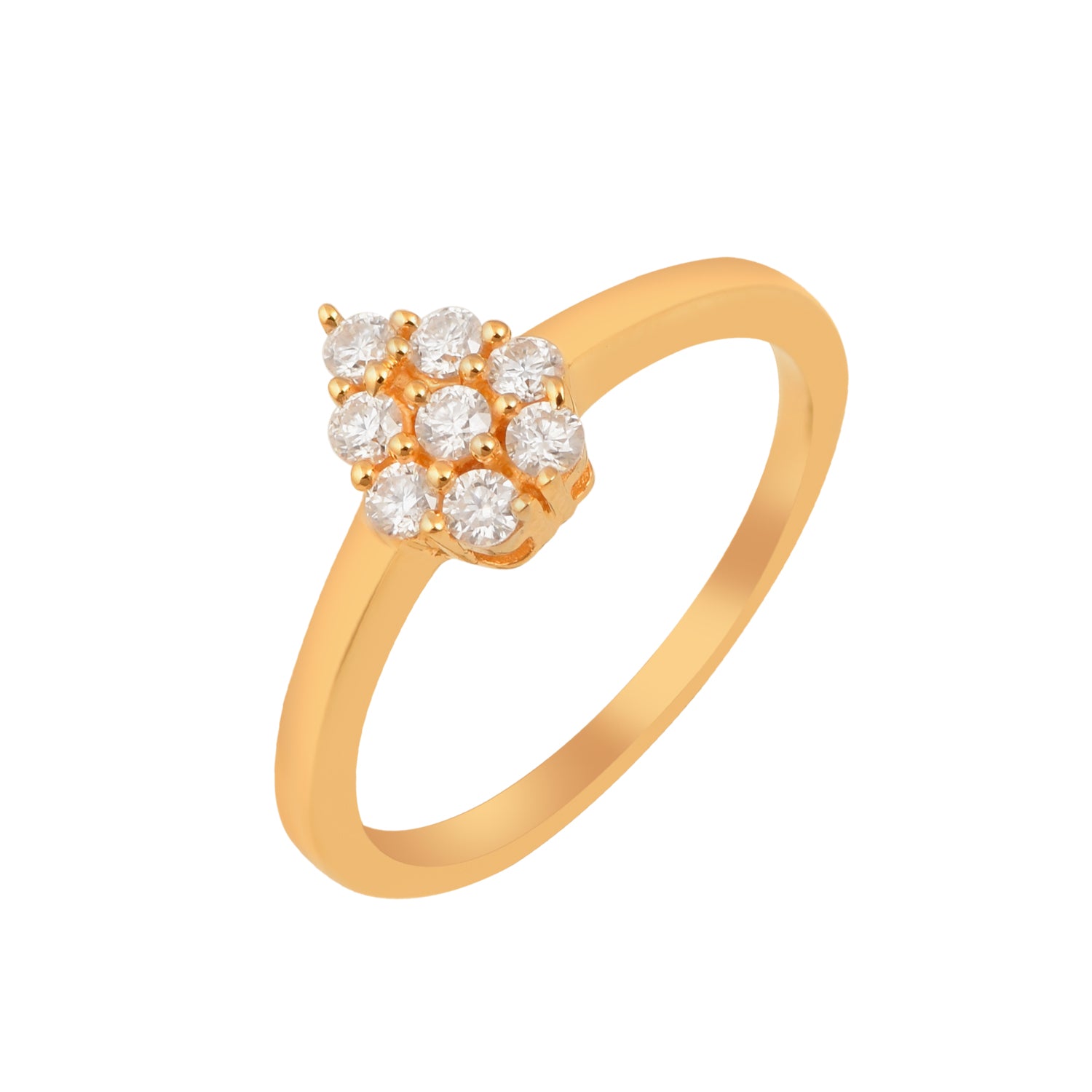Moissanite Delicate Floral Ring – Sterling Silver