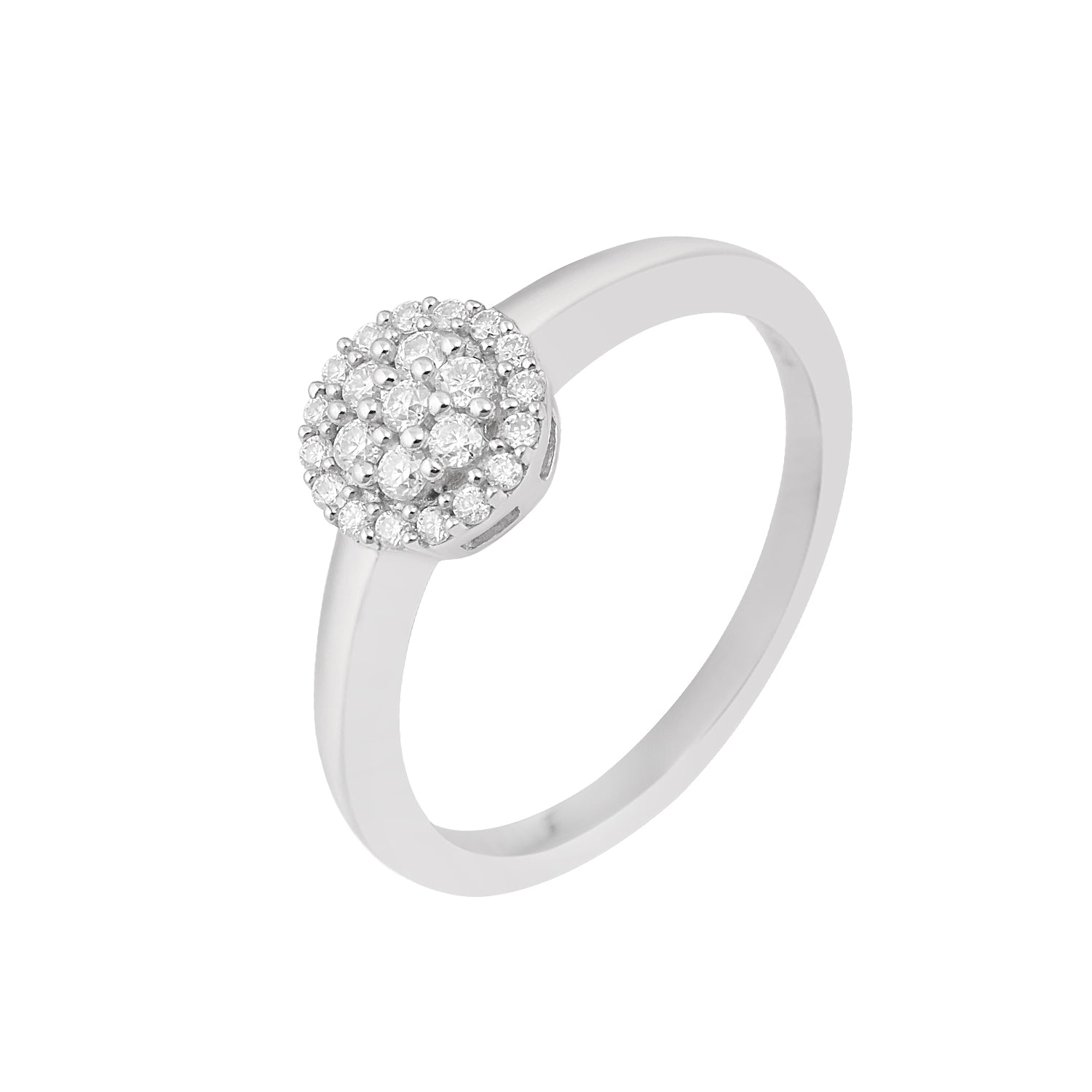 Moissanite Elegant Dome Design Stackable Ring – Sterling Silver