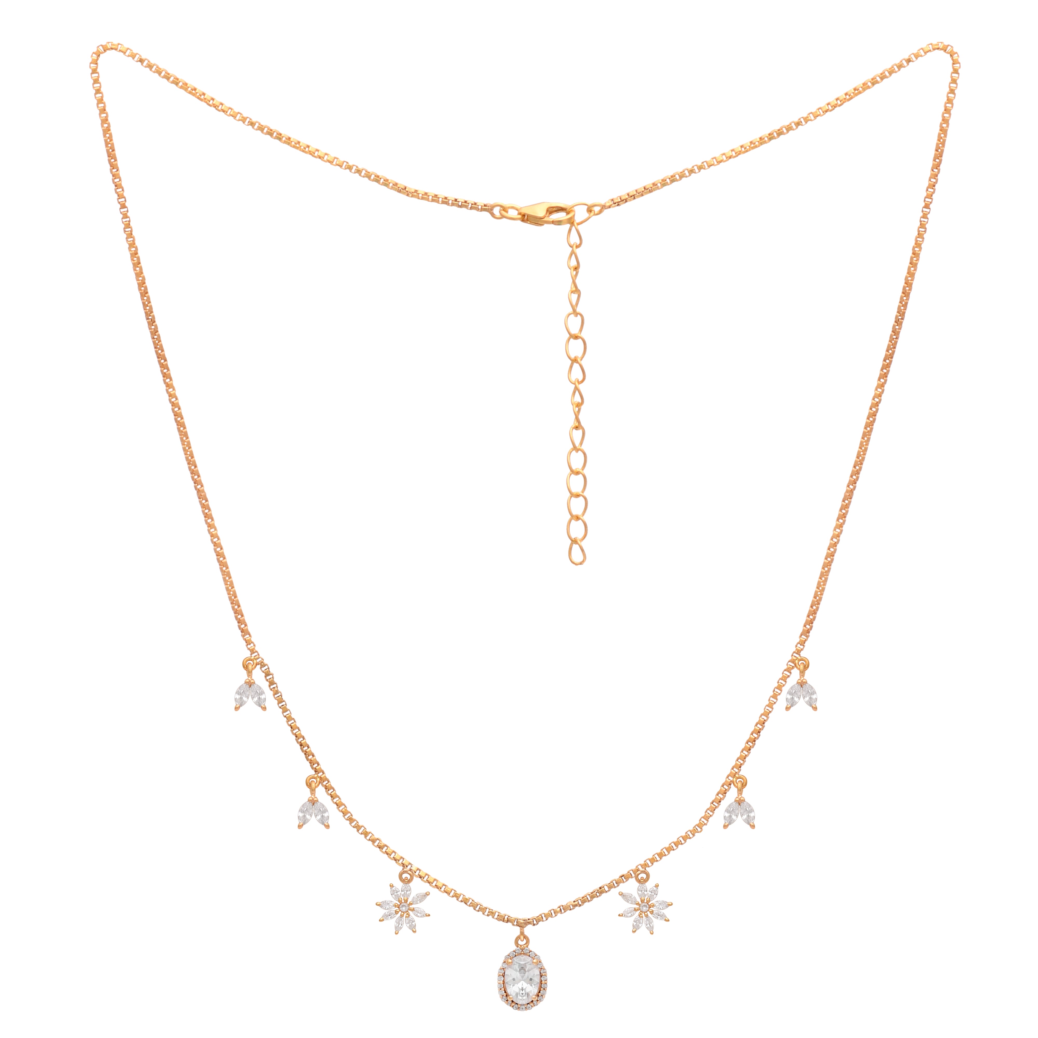 Star Charm Necklace - 925 Sterling Silver Gold Vermeil