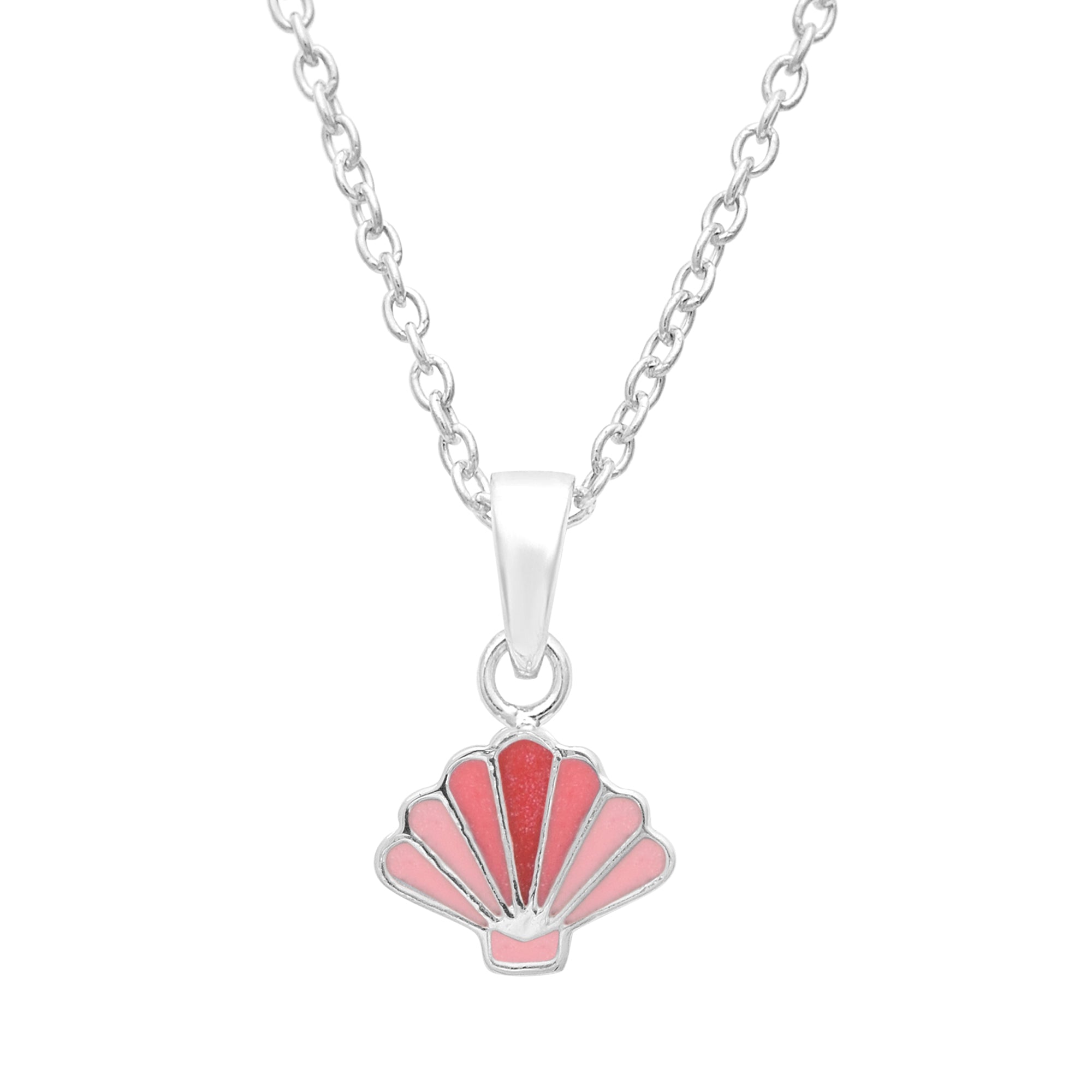 Pink Shell Pendant Necklace – Sterling Silver
