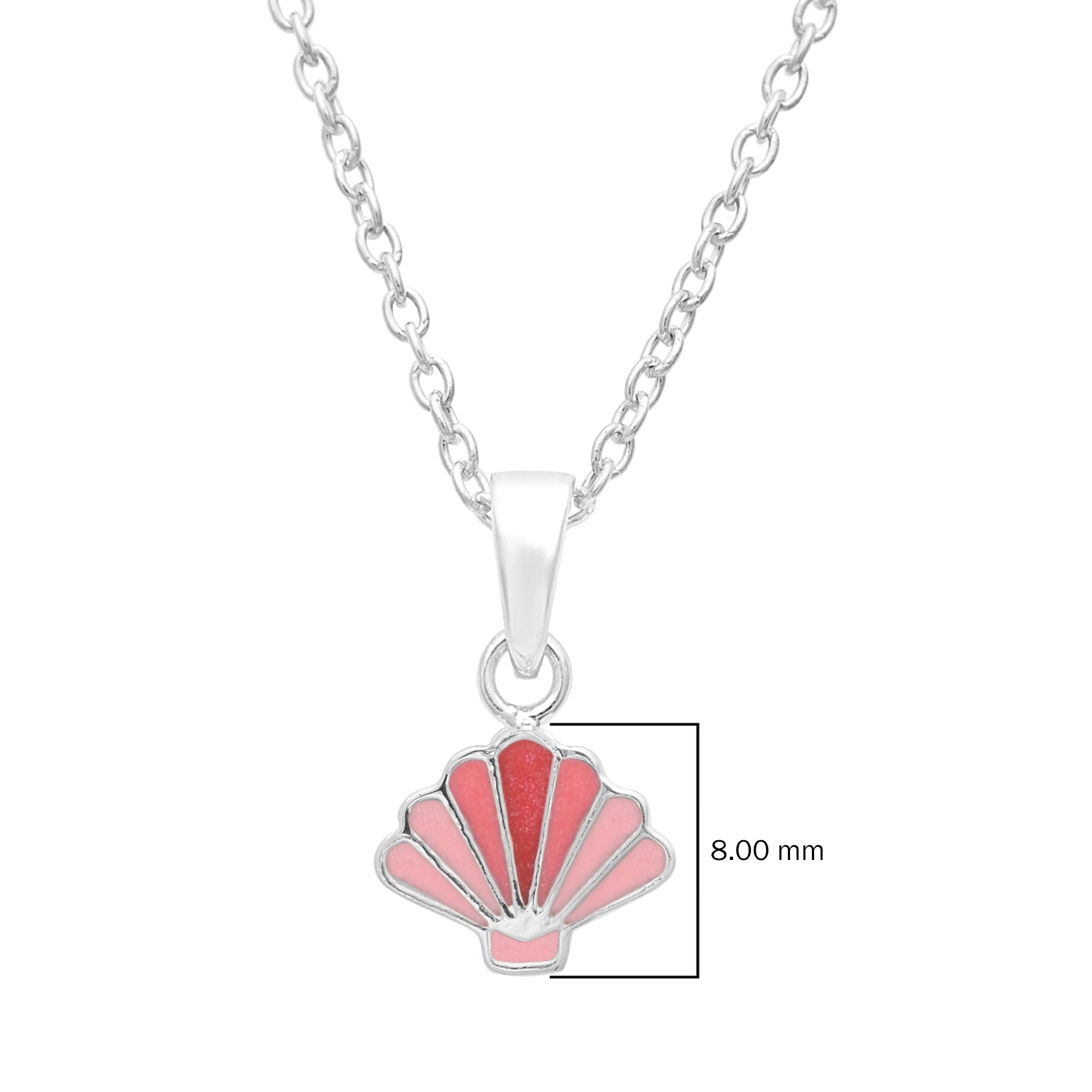 Pink Shell Pendant Necklace – Sterling Silver