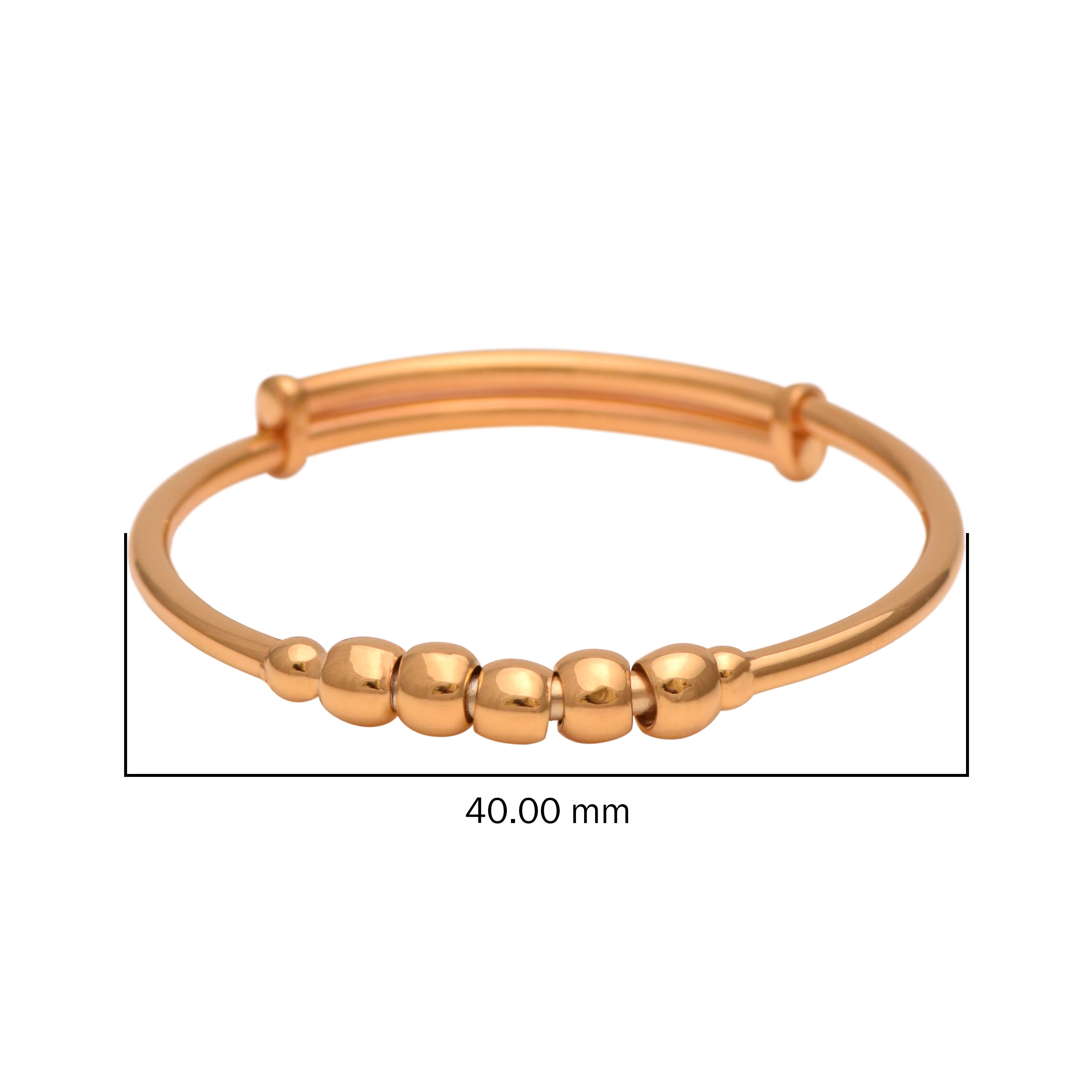 Bracciale rigido con perline - Argento Sterling placcato oro