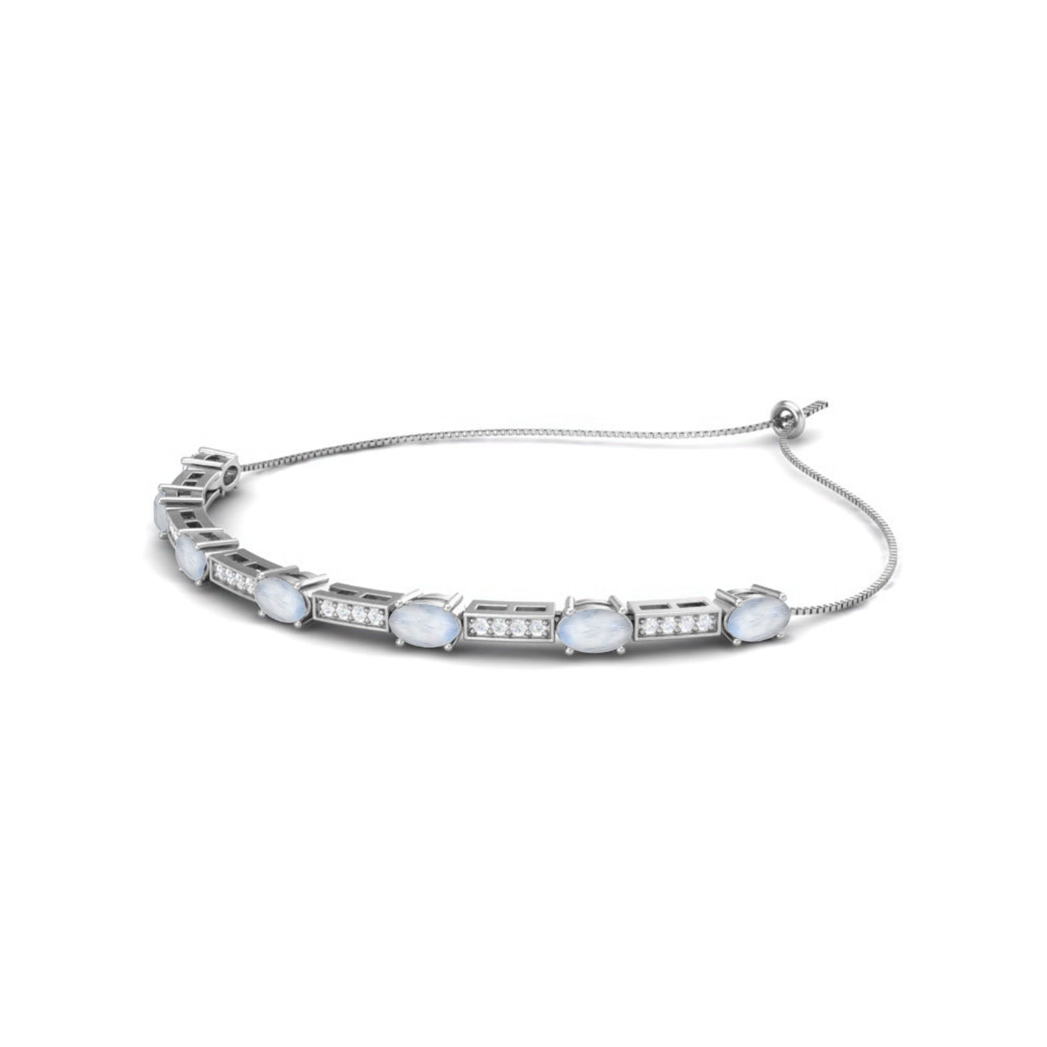 Moonstone Tennis Bracelet – 925 Sterling Silver