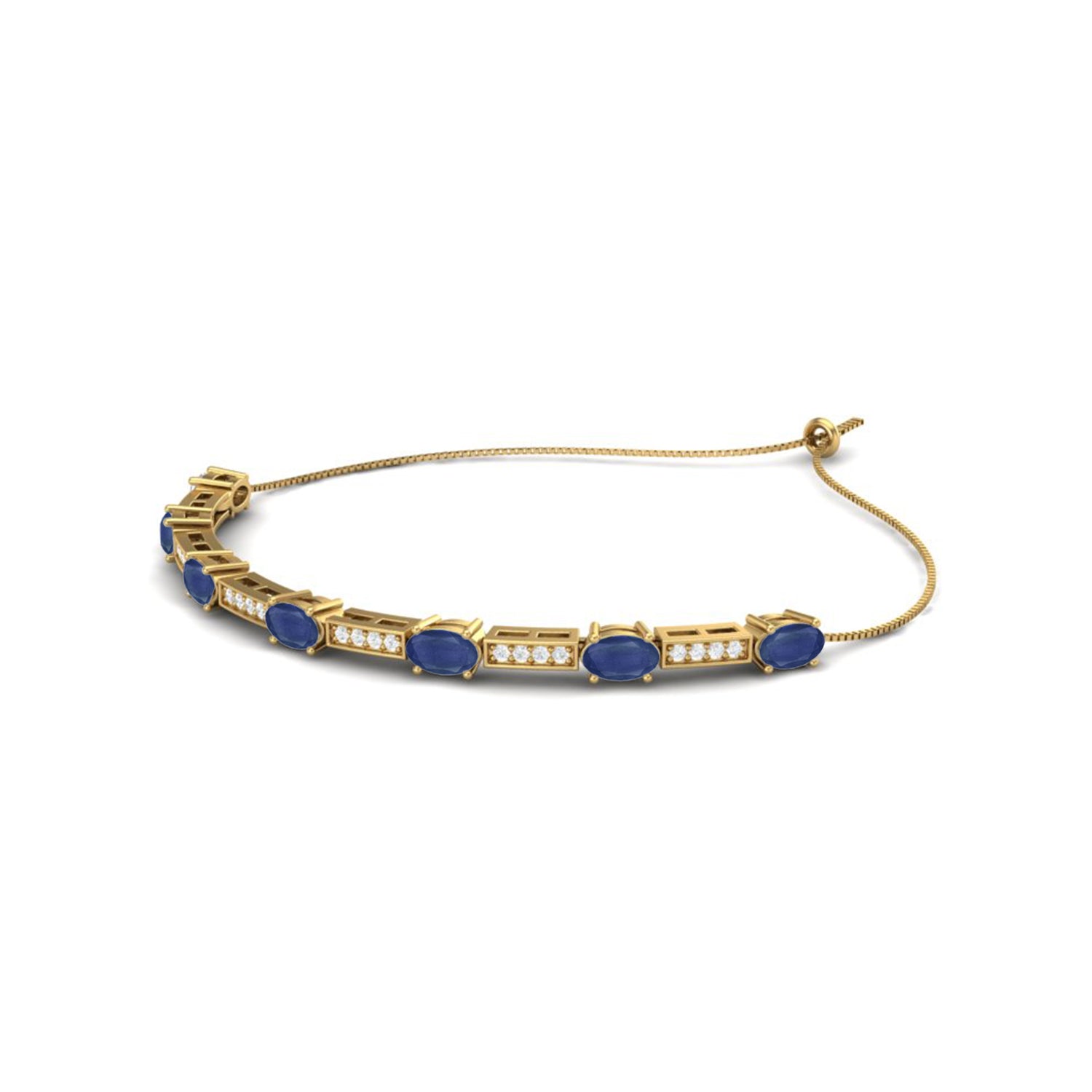 Blue Sapphire Tennis Bracelet – 925 Sterling Silver