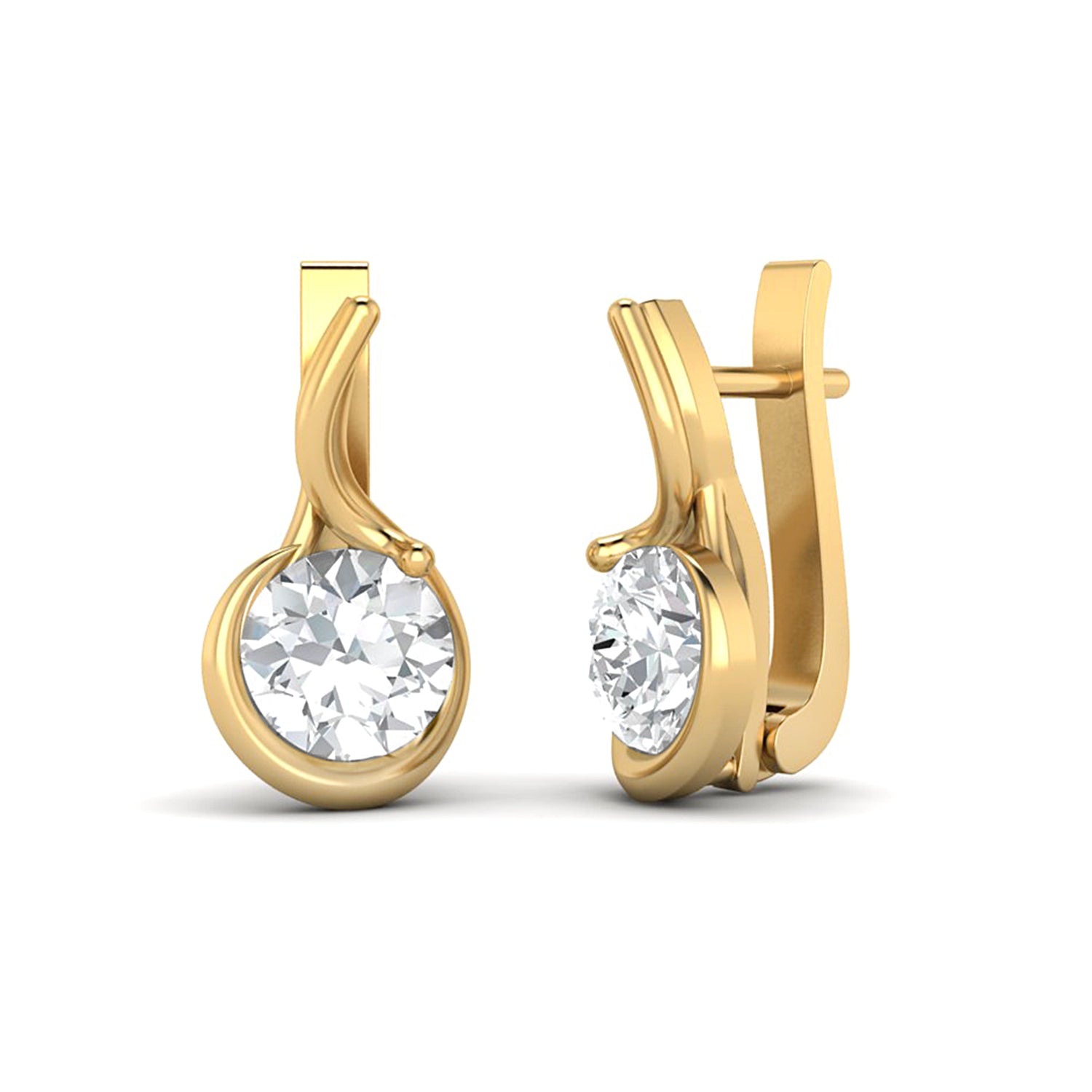 Moissanite Elegant Twist Dangle Earring – Sterling Silver