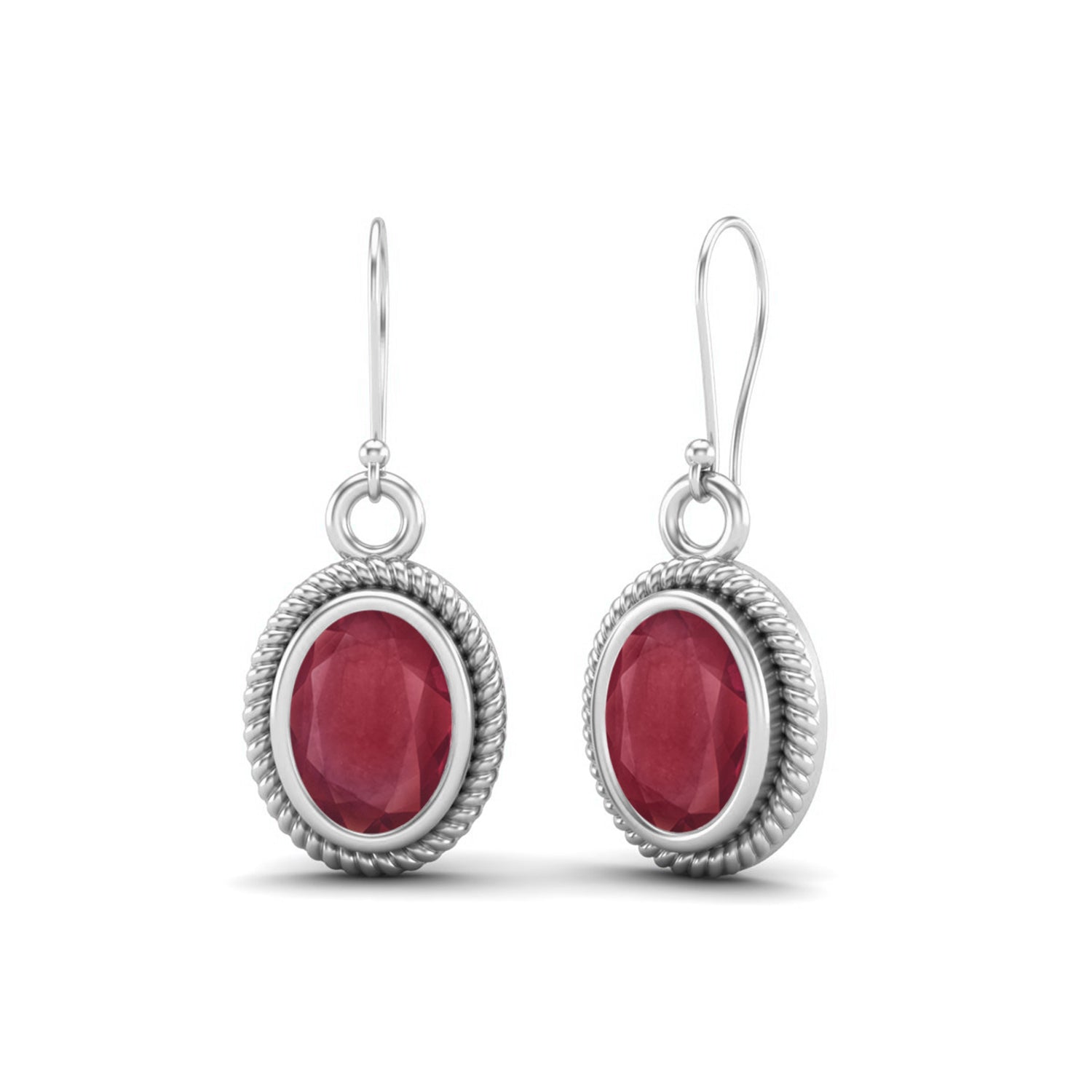 Orecchini pendenti Infinity con zaffiro blu - Argento Sterling