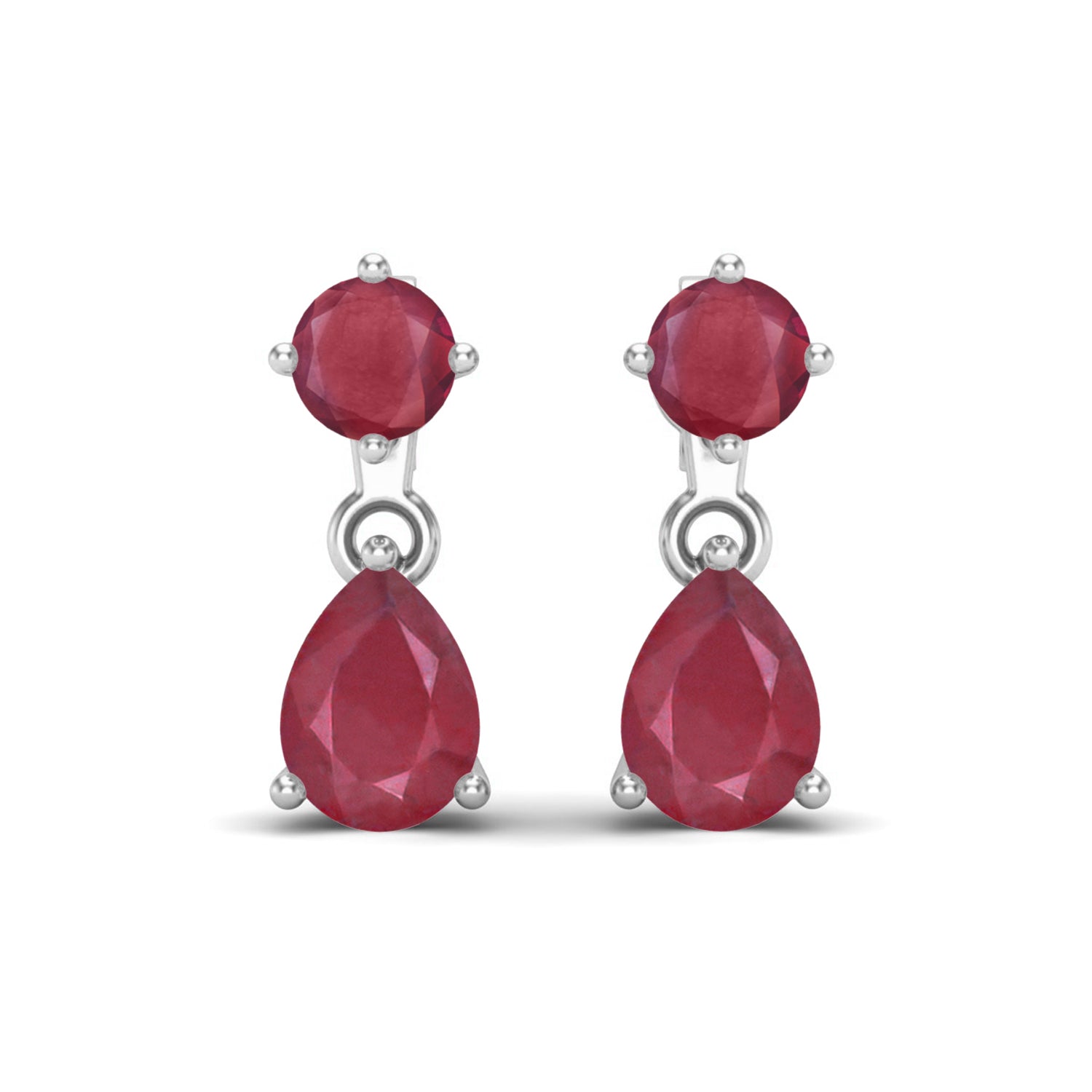 Orecchini pendenti Infinity con zaffiro blu - Argento Sterling