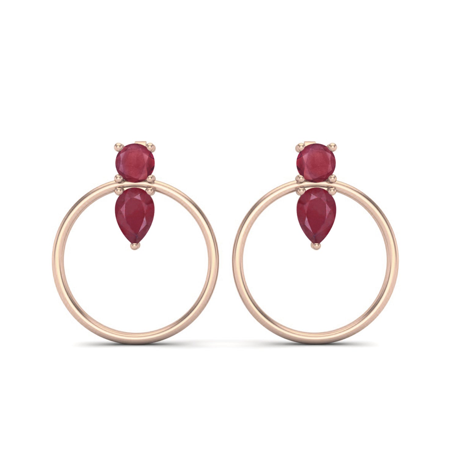 Orecchini a cerchio Full Eternity Moissanite con chiusura di design – Oro giallo 14k