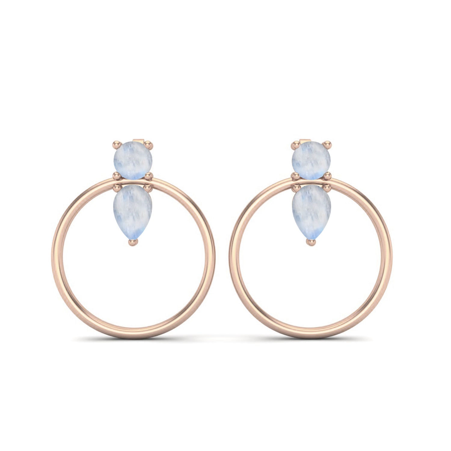 Orecchini a bottone in argento Sterling 925 a cerchio aperto, grandi orecchini rotondi, orecchini minimalisti, orecchini delicati, regalo per lei
