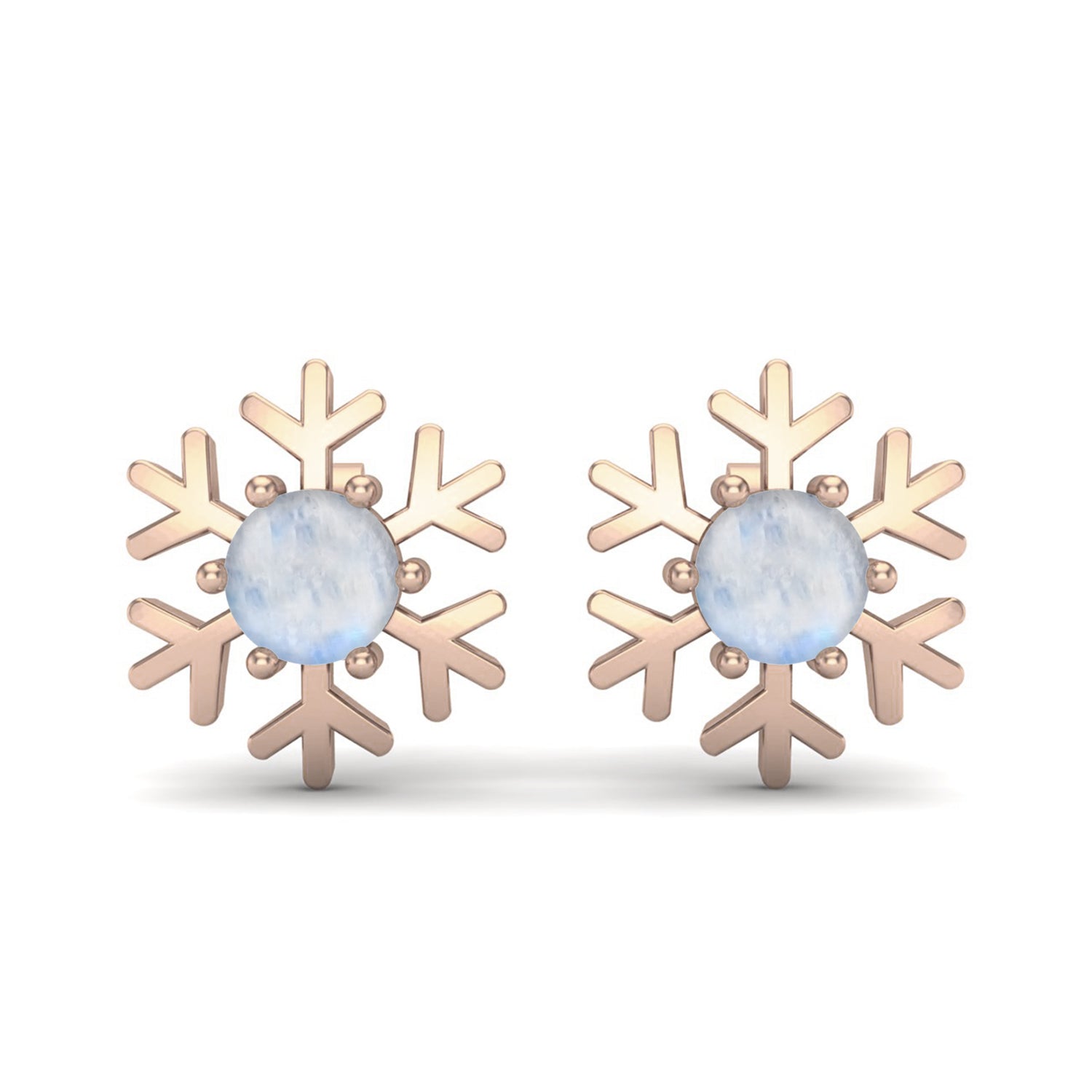 Orecchini minimalisti con pietra preziosa di luna, orecchini a perno in argento sterling 925, orecchini di fidanzamento delicati