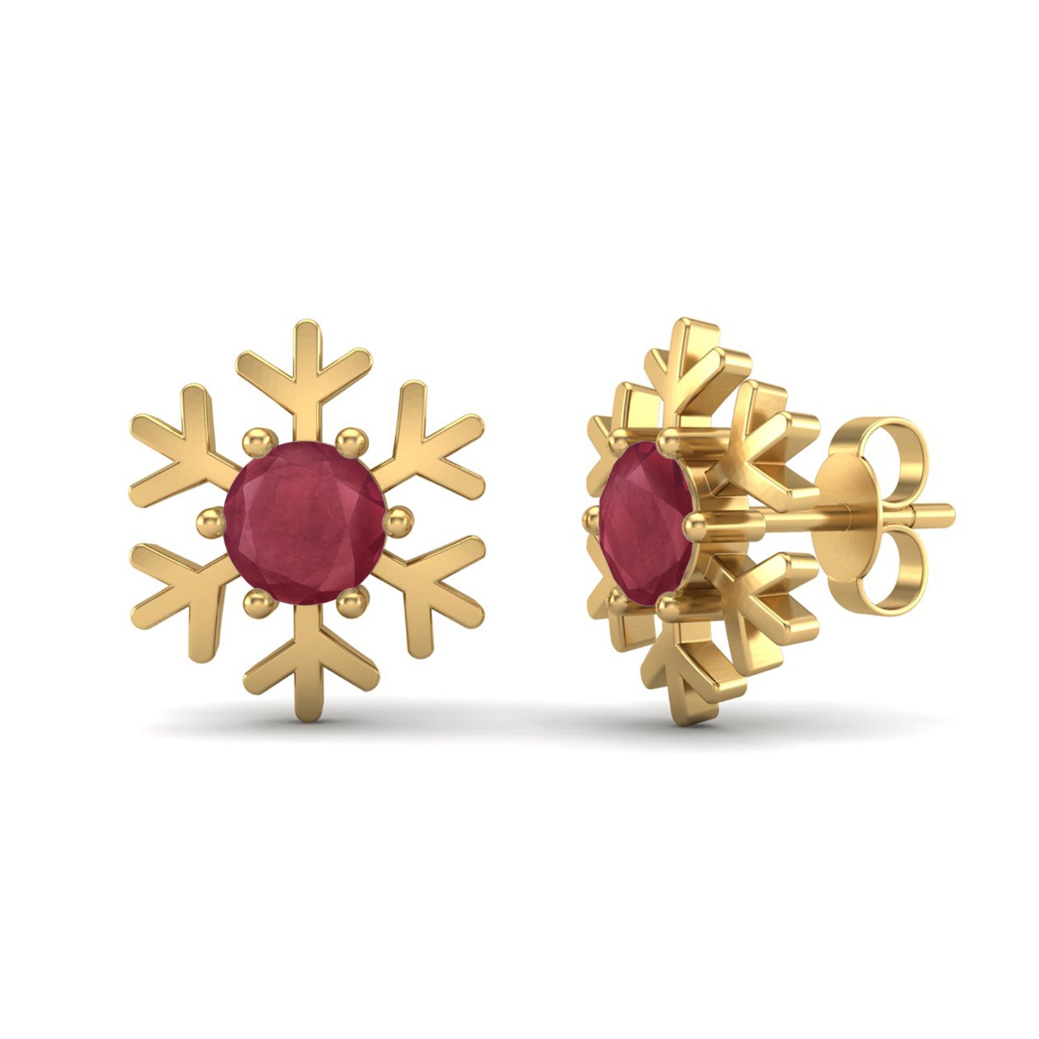 Orecchini a cerchio Full Eternity Moissanite con chiusura di design – Oro giallo 14k