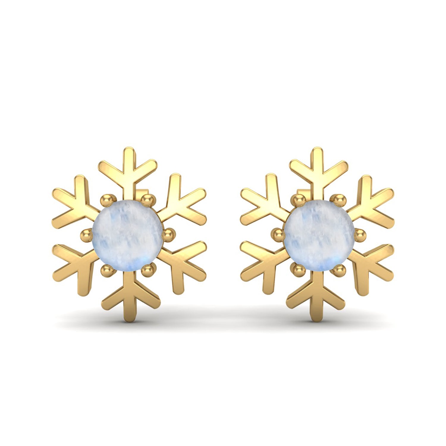Orecchini minimalisti con pietra preziosa di luna, orecchini a perno in argento sterling 925, orecchini di fidanzamento delicati