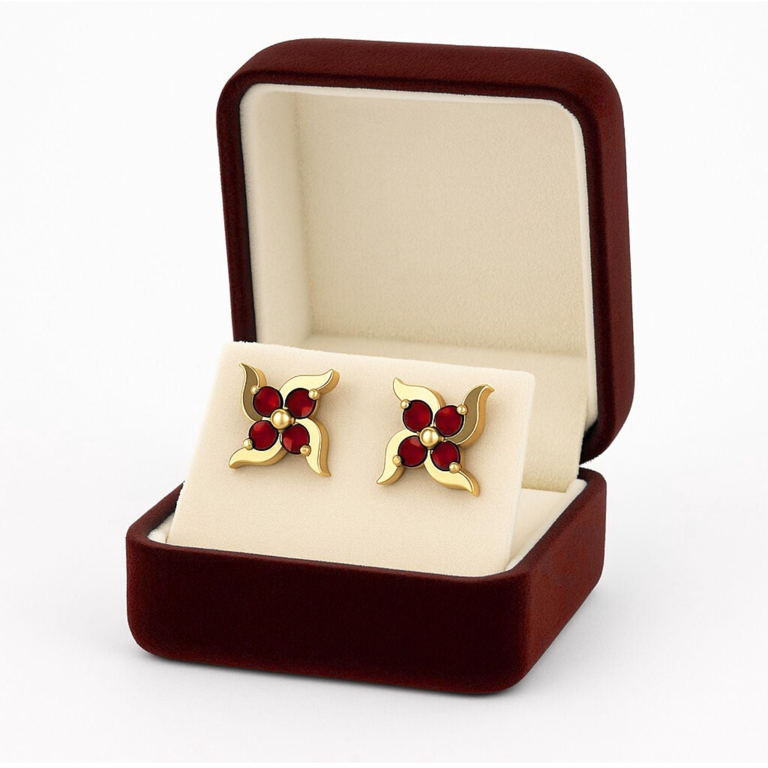 Orecchini a cerchio Full Eternity Moissanite con chiusura di design – Oro giallo 14k