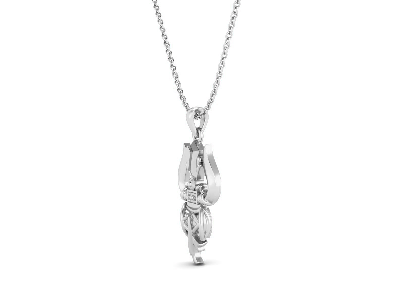 Collana religiosa indù Trishul in argento sterling 925