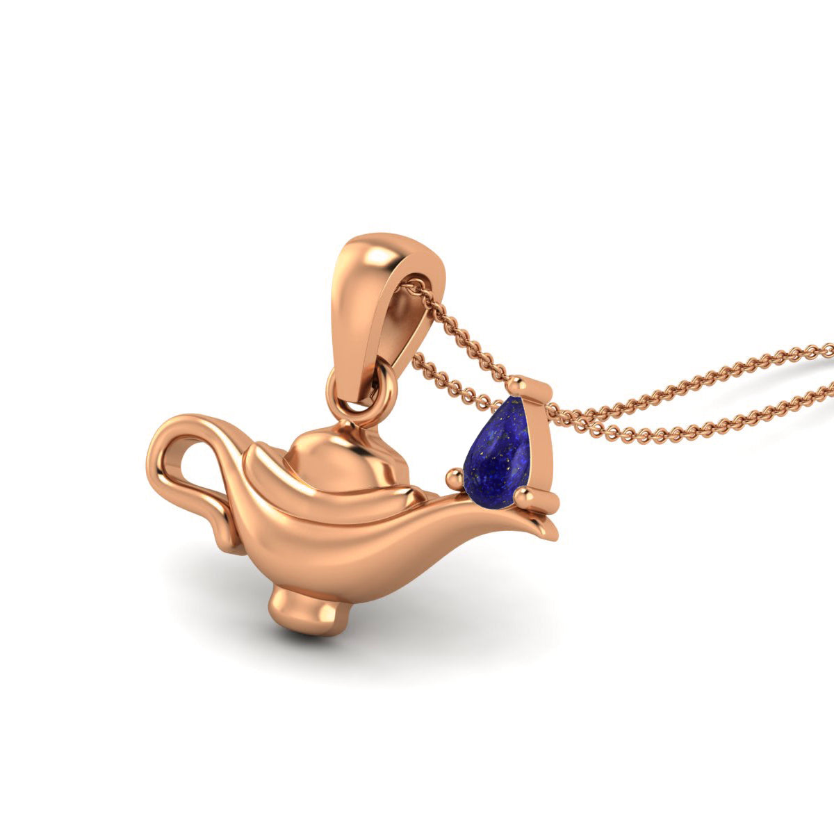 Ciondolo lampada di Aladino in lapislazzuli – Argento Sterling