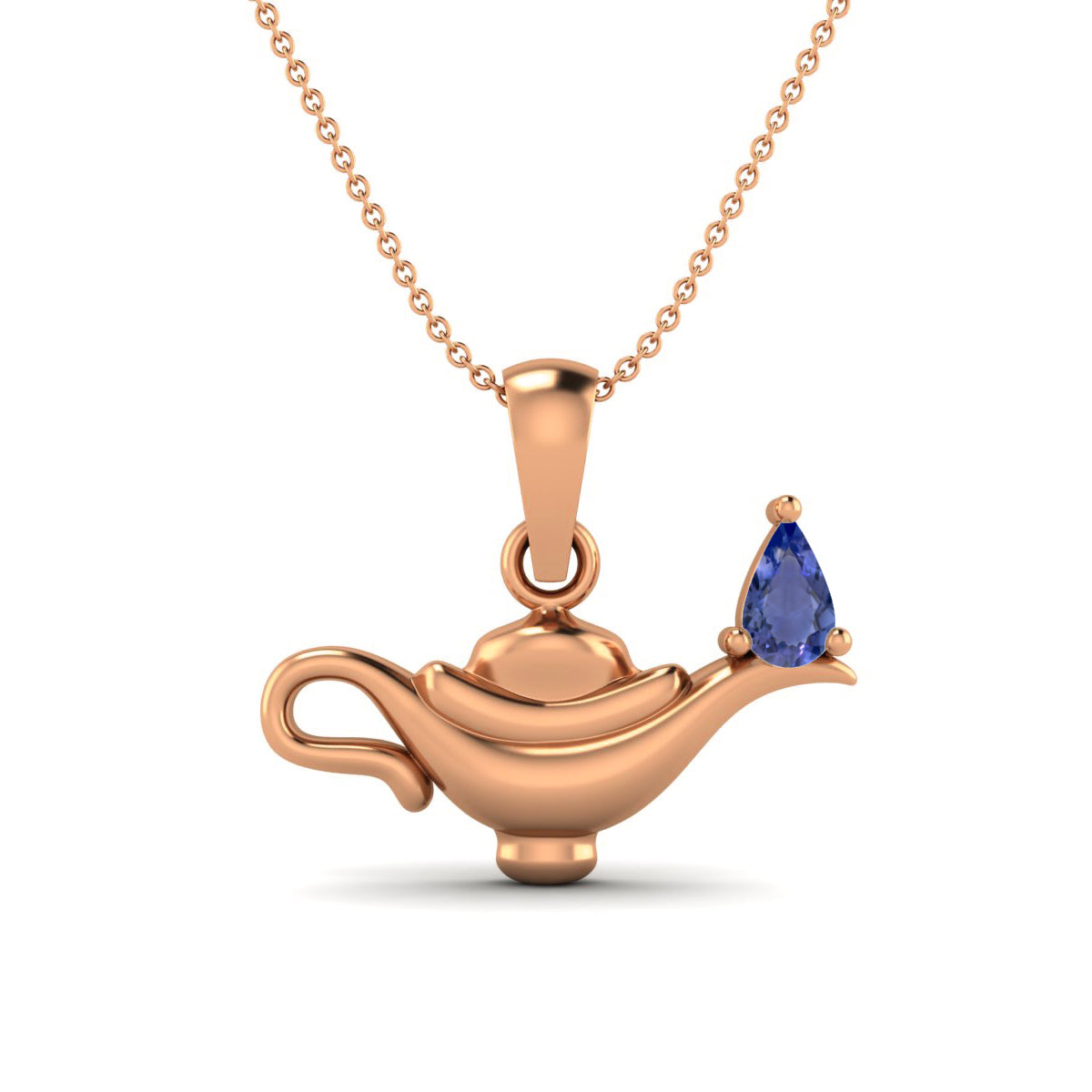 Ciondolo lampada di Aladino in tanzanite – Argento Sterling