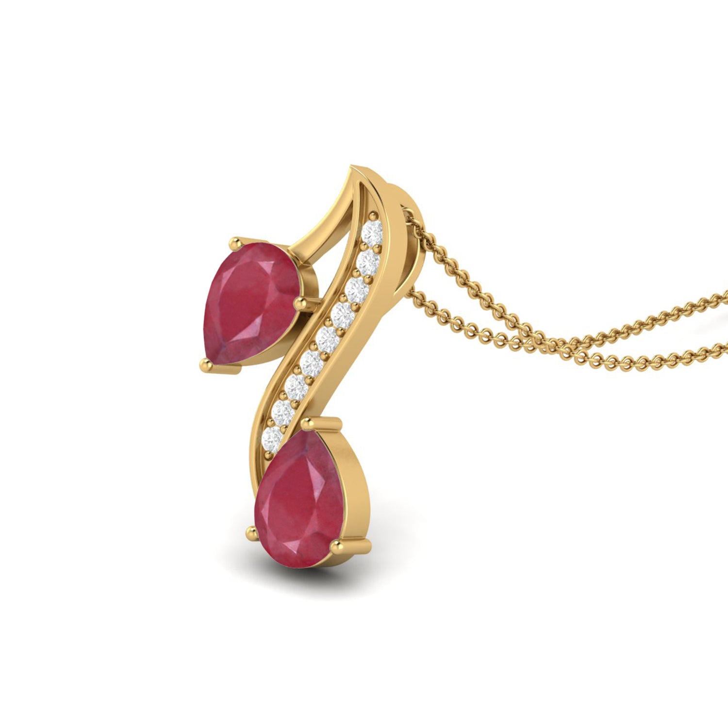 Collana con ciondolo a forma di testa di cervo realistica in oro giallo 9k con pietra preziosa di zaffiro blu da 0,75 ct e ciondolo a forma di animale.