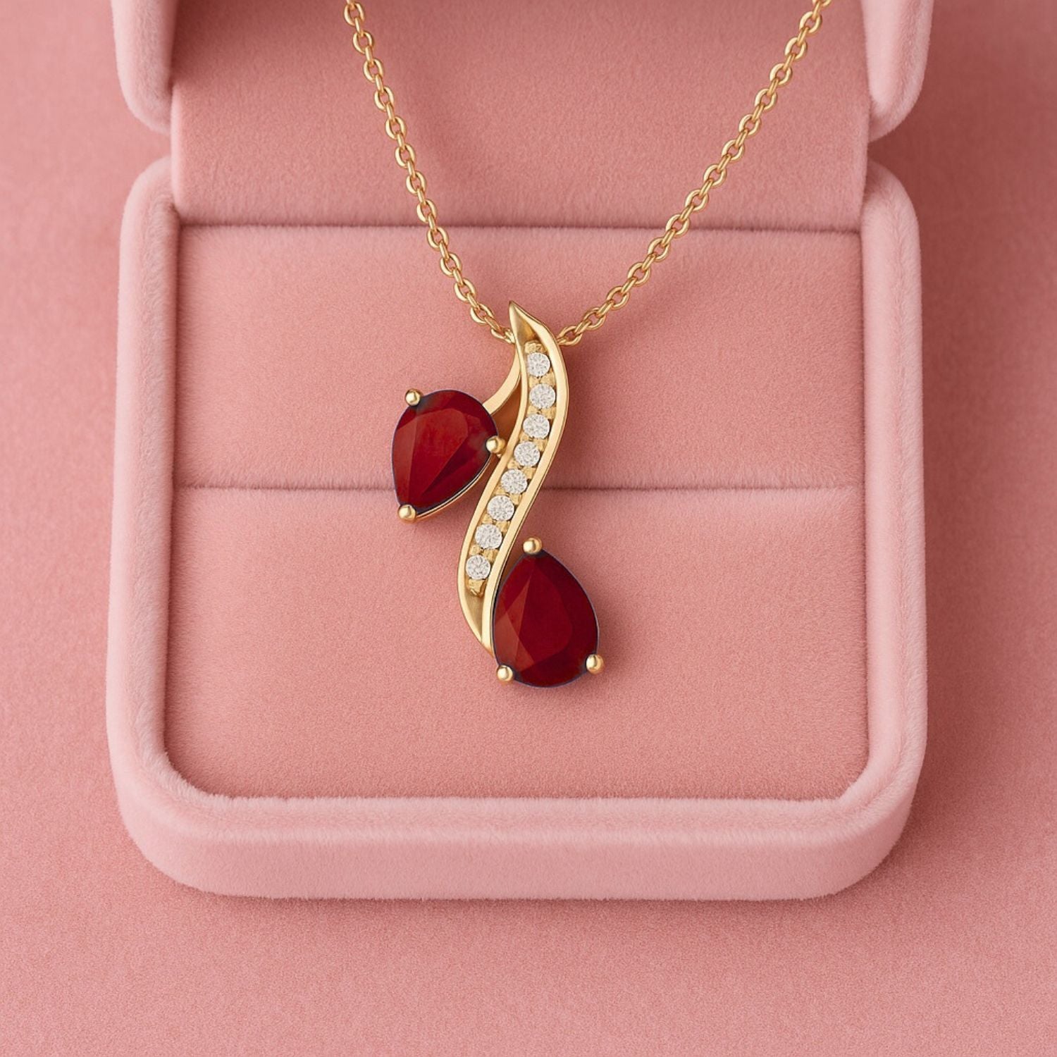 Collana con ciondolo a forma di testa di cervo realistica in oro giallo 9k con pietra preziosa di zaffiro blu da 0,75 ct e ciondolo a forma di animale.