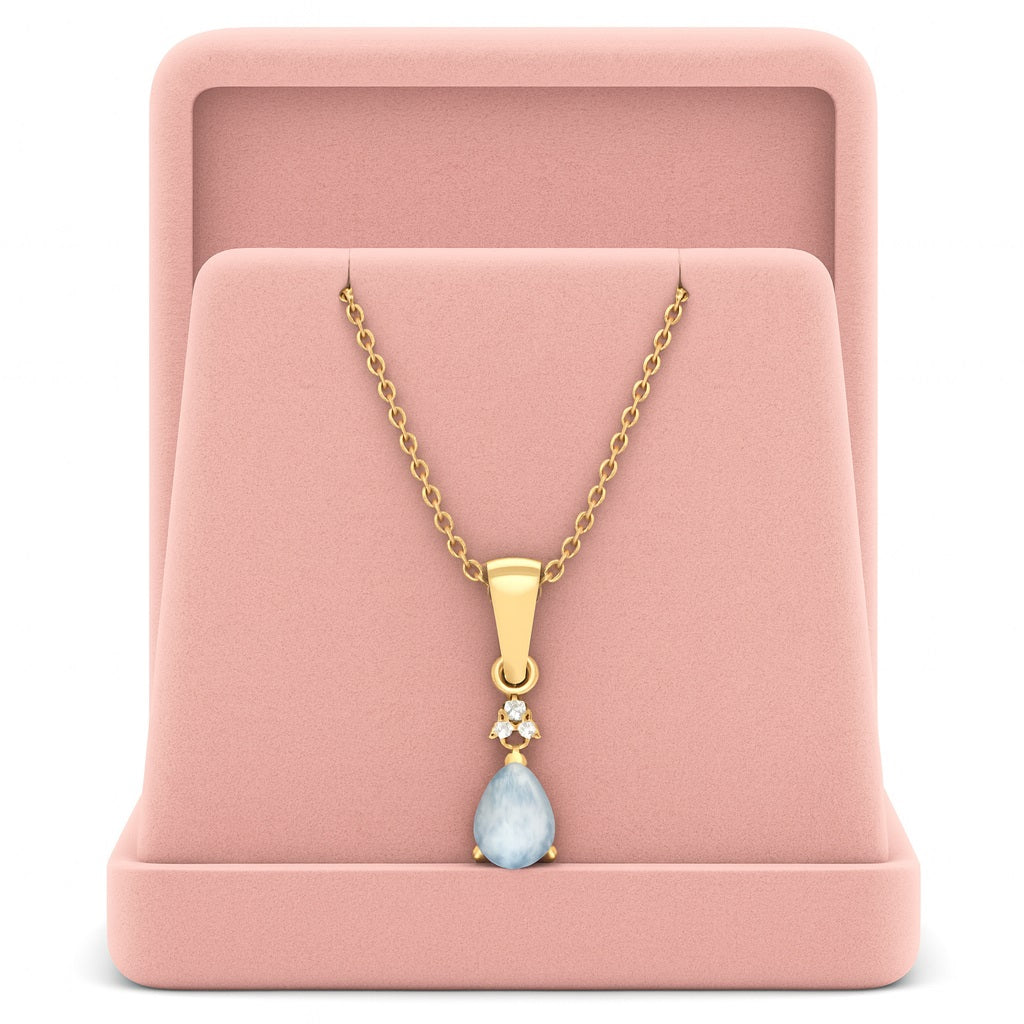 Collana da sposa in argento sterling 925 con ciondolo a goccia in pietra di luna autentica a forma di pera