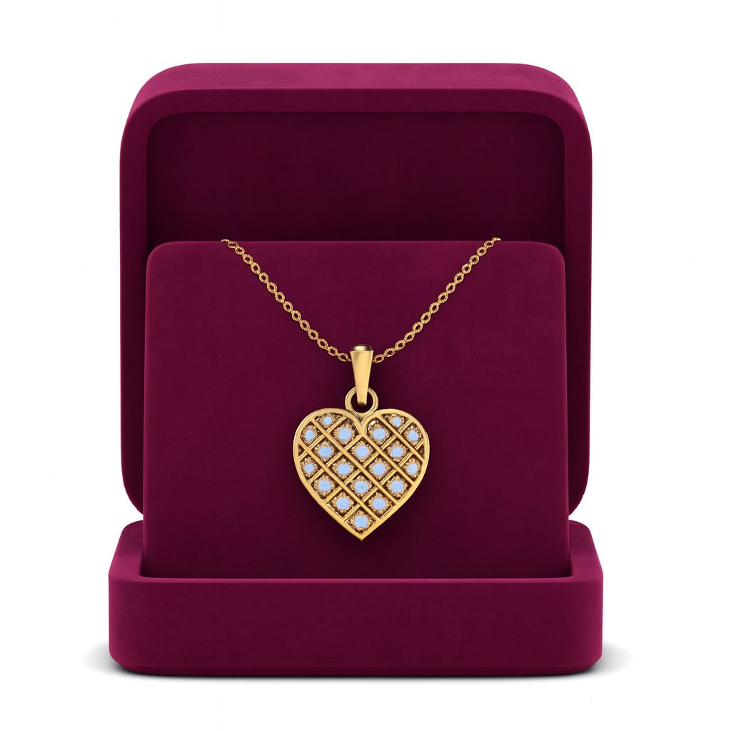 Collana con ciondolo a forma di cuore in pietra di luna rotonda, collana con catena in argento sterling 925 e platino
