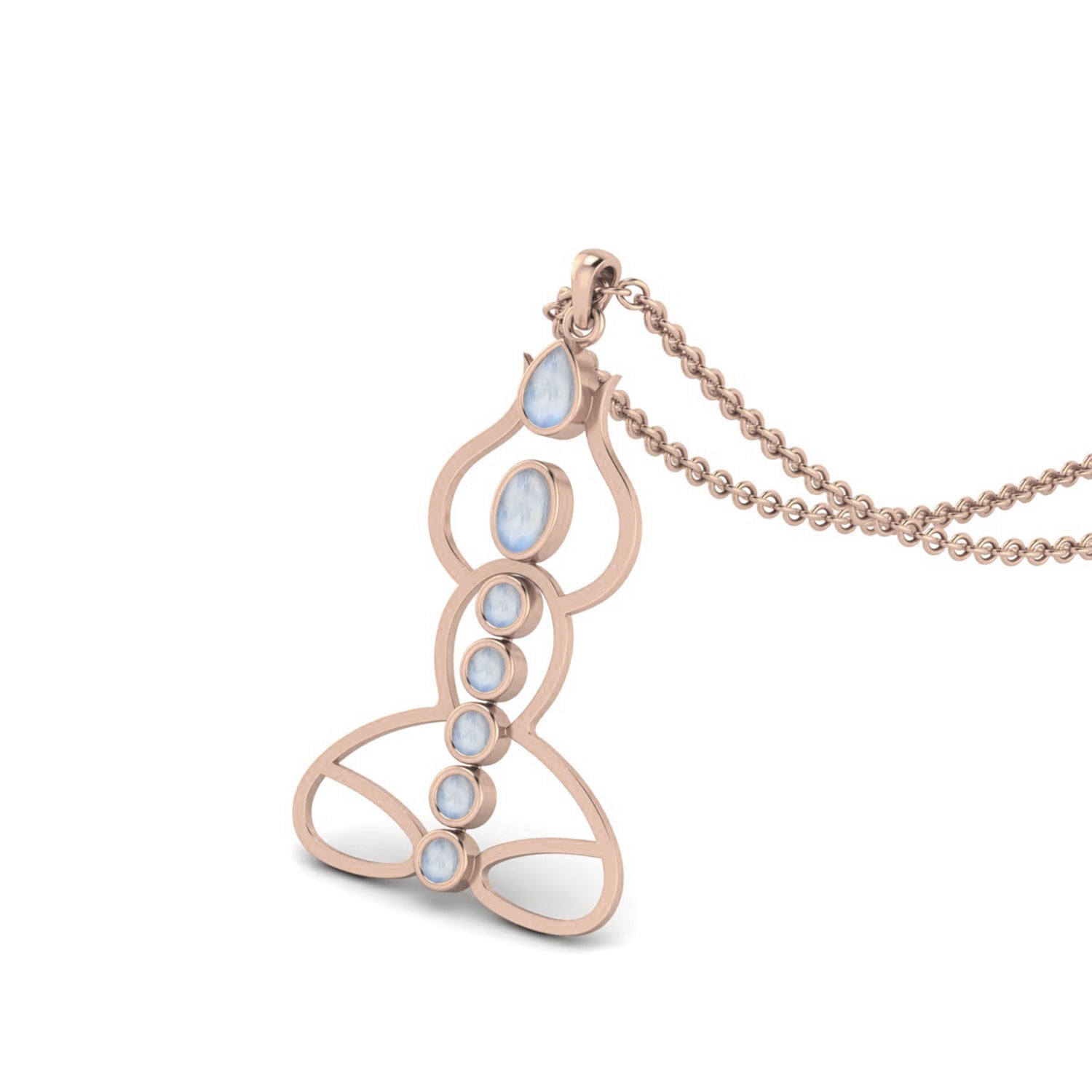 Moonstone Yoga Chakra Pendant - Sterling Silver