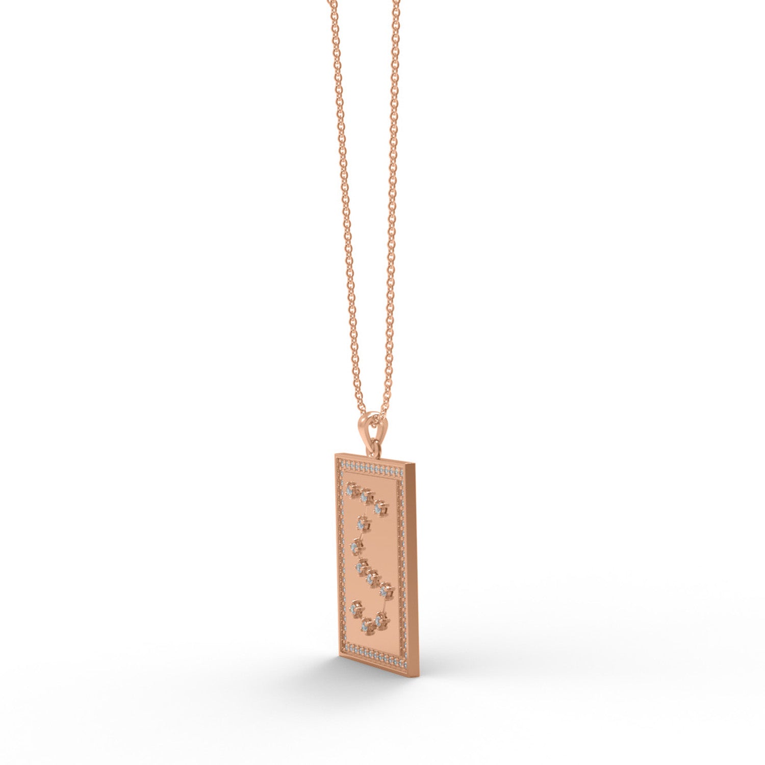 Ciondolo rettangolare con pietra preziosa moissanite, stile Art Déco, per donna, collane con ciondolo uniche