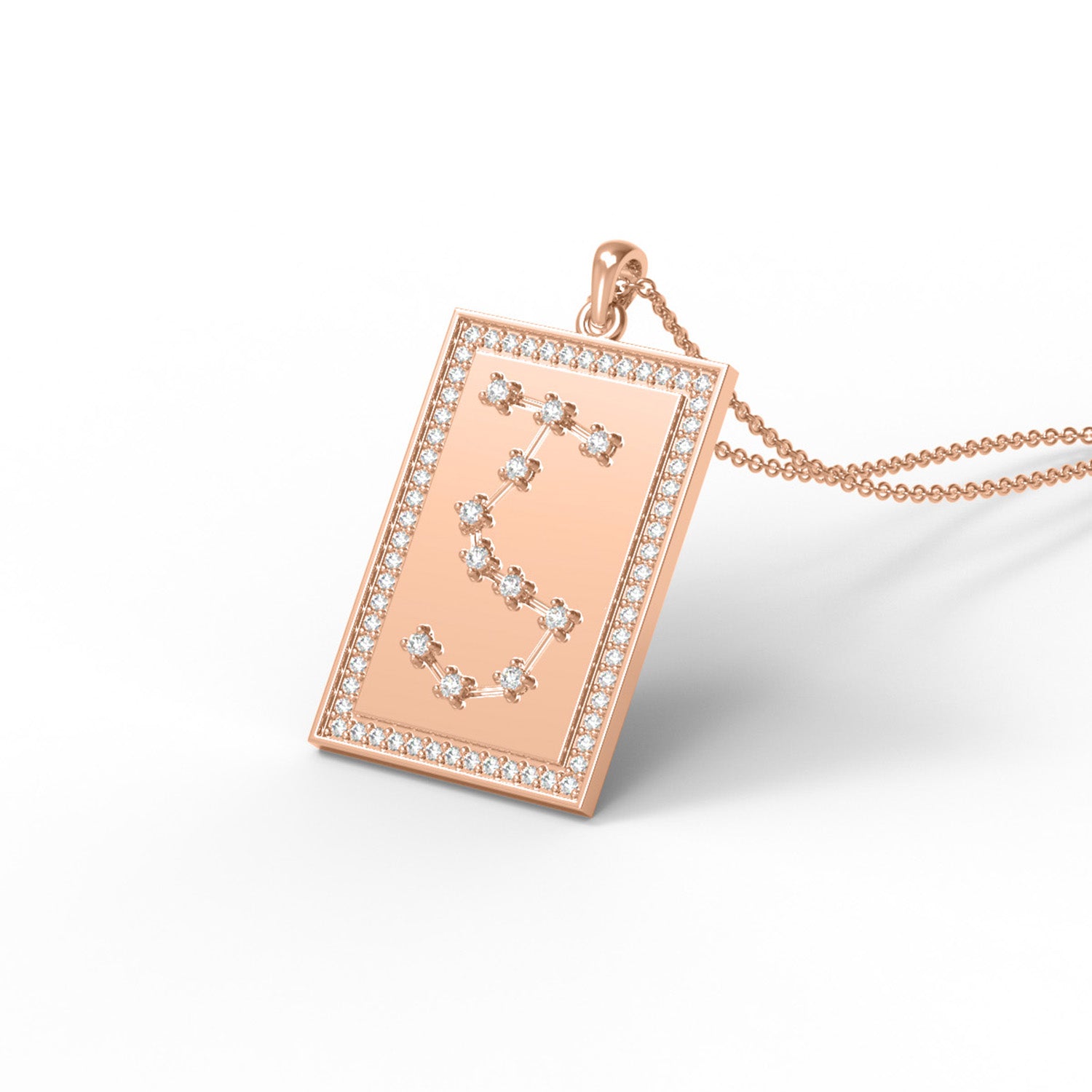 Ciondolo rettangolare con pietra preziosa moissanite, stile Art Déco, per donna, collane con ciondolo uniche