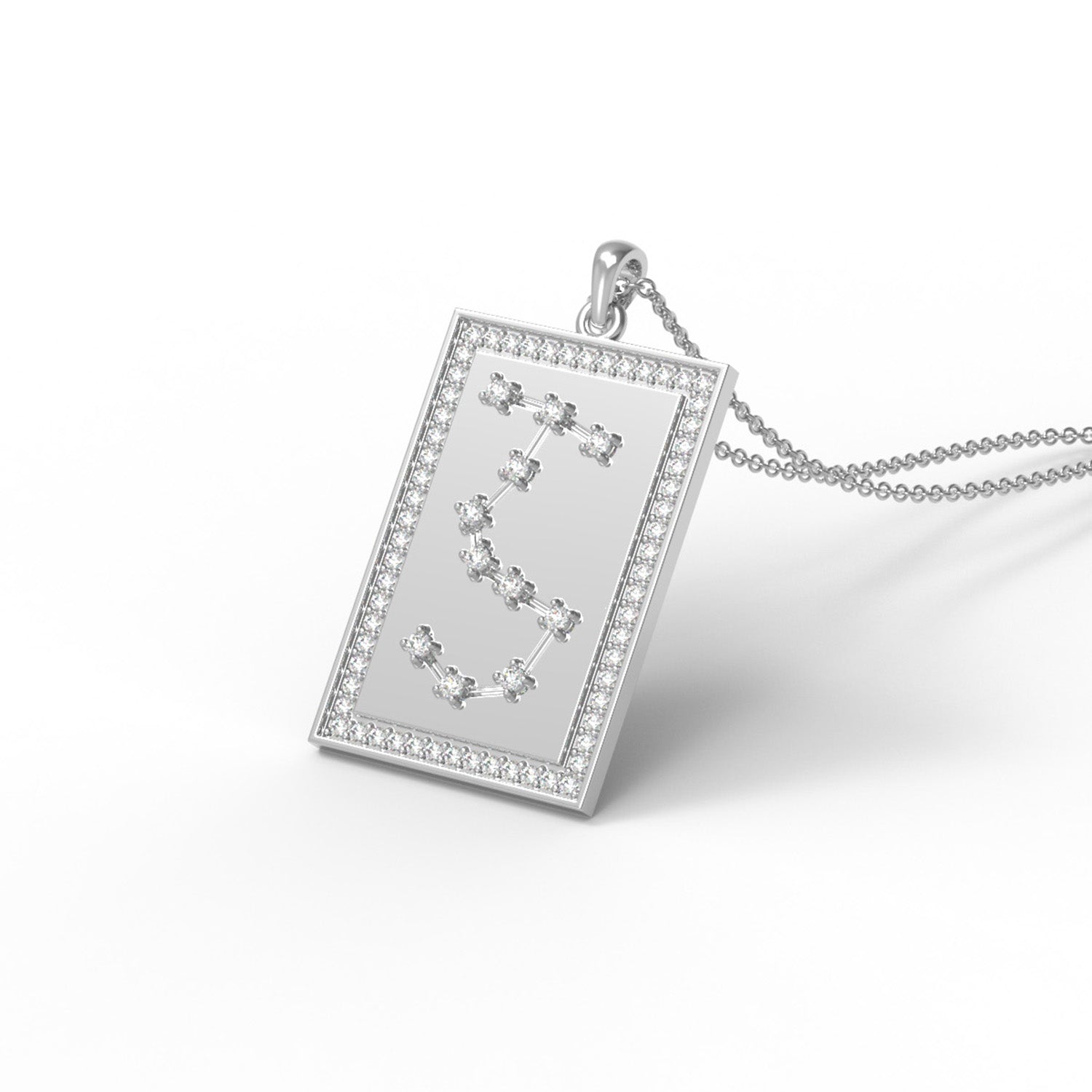 Ciondolo rettangolare con pietra preziosa moissanite, stile Art Déco, per donna, collane con ciondolo uniche